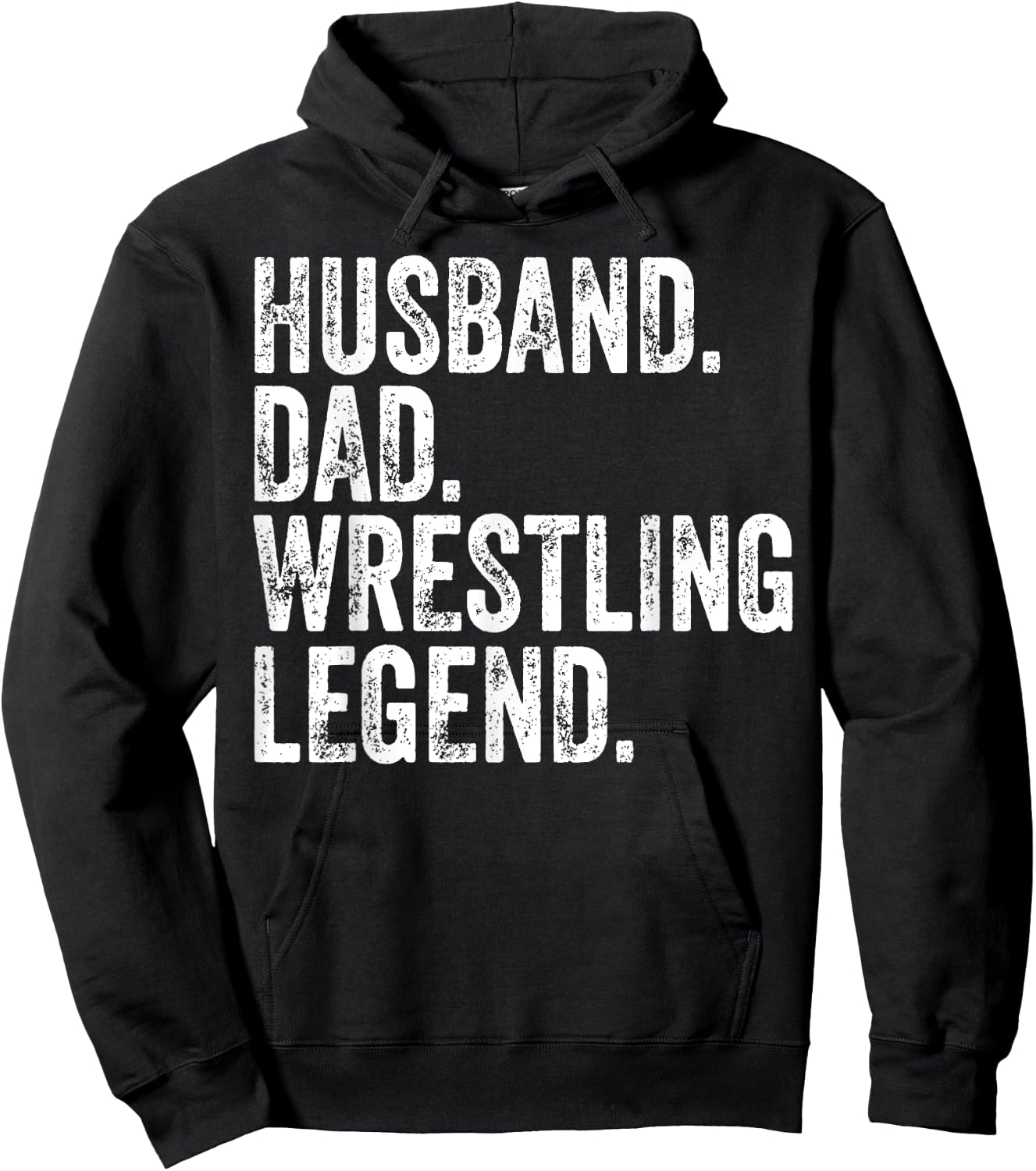Husband Dad Wrestling Legend Funny Father's Day Gift Hoodie - Hoodie | Black