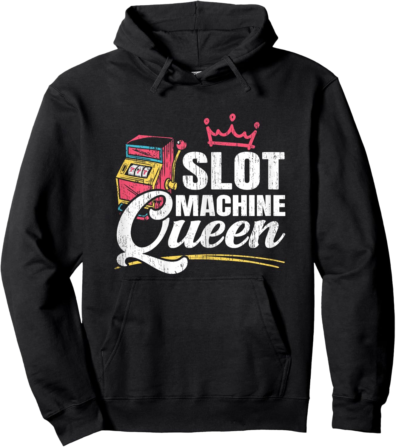 Slot Machine Queen Casino Gambling Roulette Games Gambler Hoodie - Hoodie | Black
