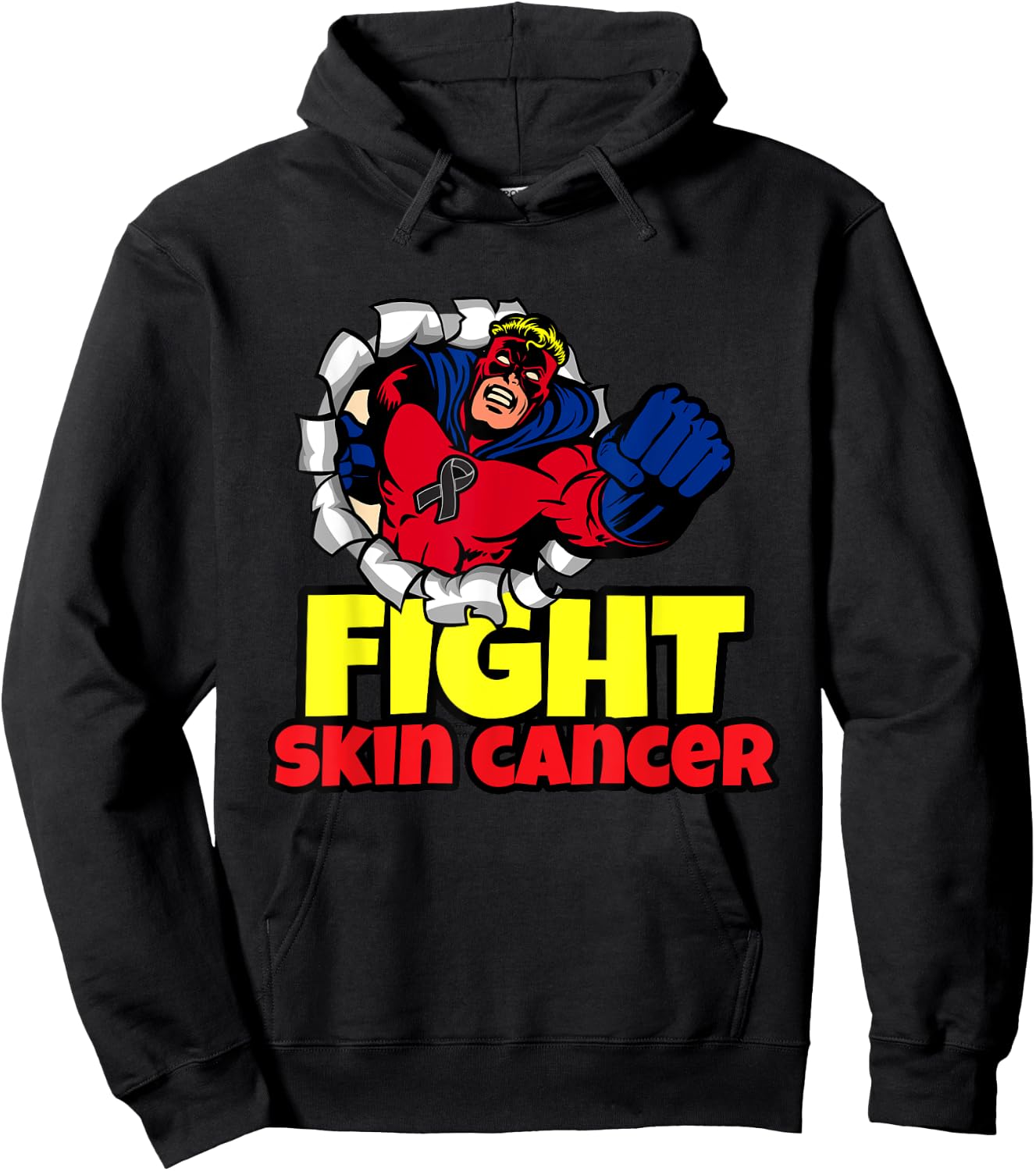 Skin Cancer Awareness Month Products for Boys Melanoma Hoodie - Hoodie | Black
