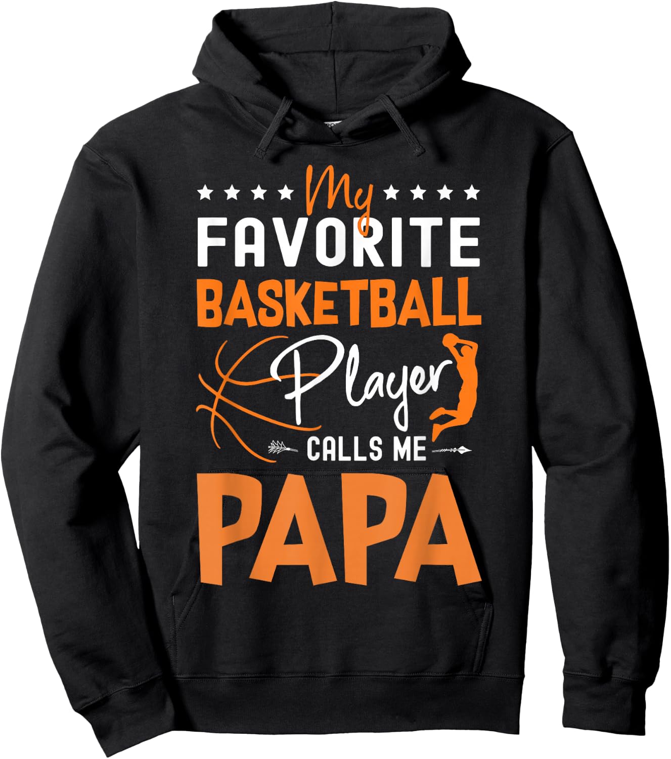 My Favorite Basketball Player Calls Me Papa Gift Hoodie - Hoodie | Black