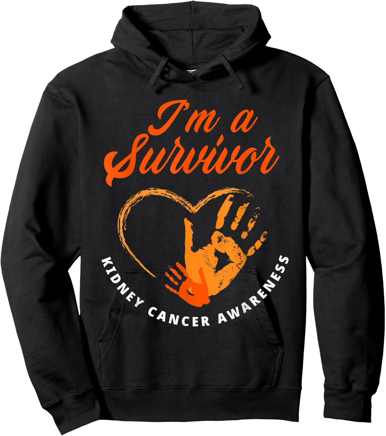 I'm A Survivor Kidney Cancer Awareness Hoodie - Hoodie | Black