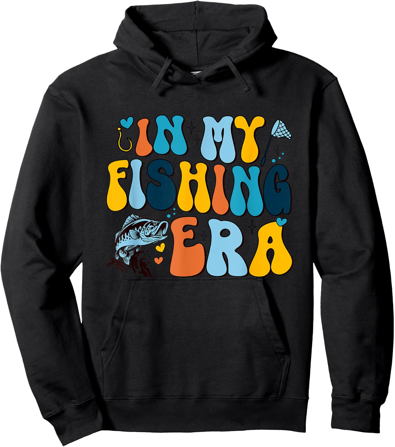 In My Fishing Era Fishing Lover Funny Fishing Hoodie - Hoodie | Black