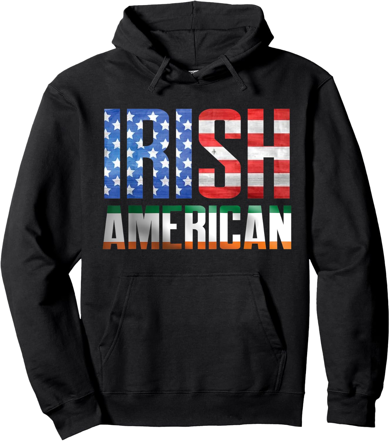 Irish American US Ireland Flag Dual Citizen Pride Hoodie - Hoodie | Black