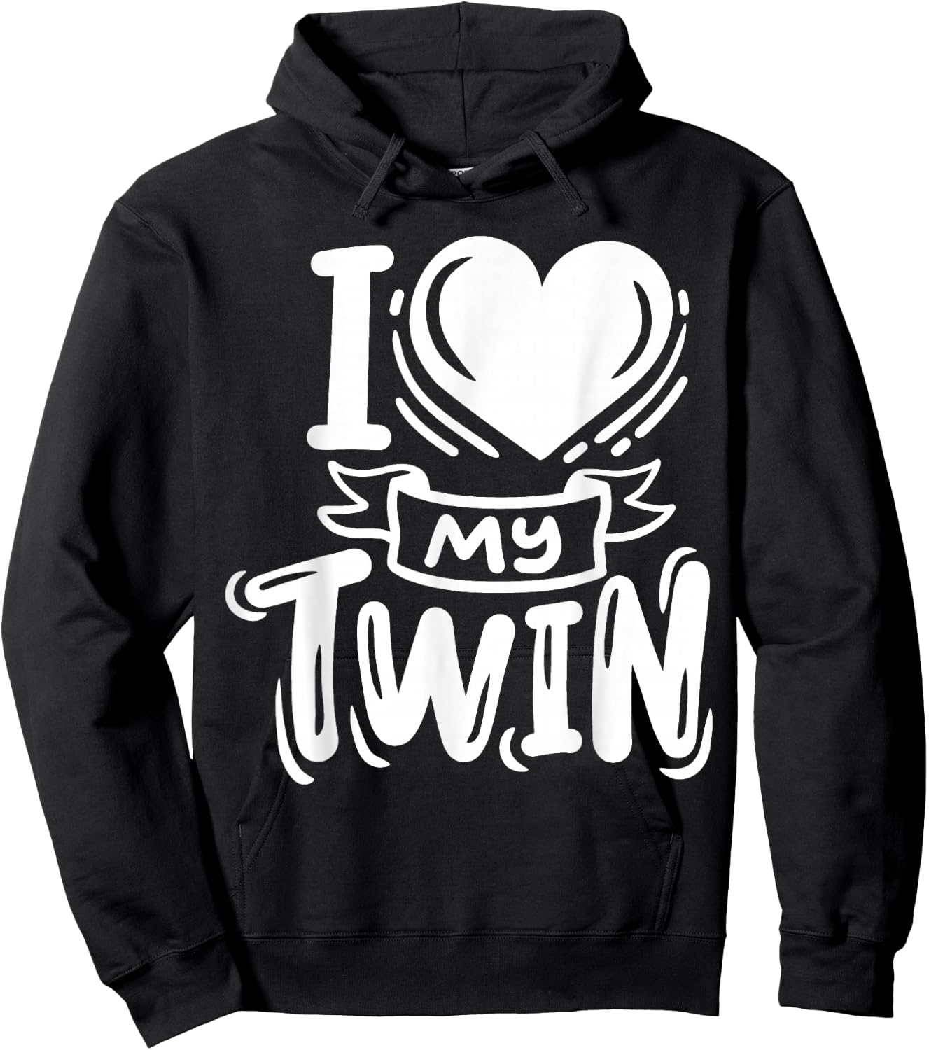 Twins Twin Brother Sister I Love My Twin Hoodie - Hoodie | Black