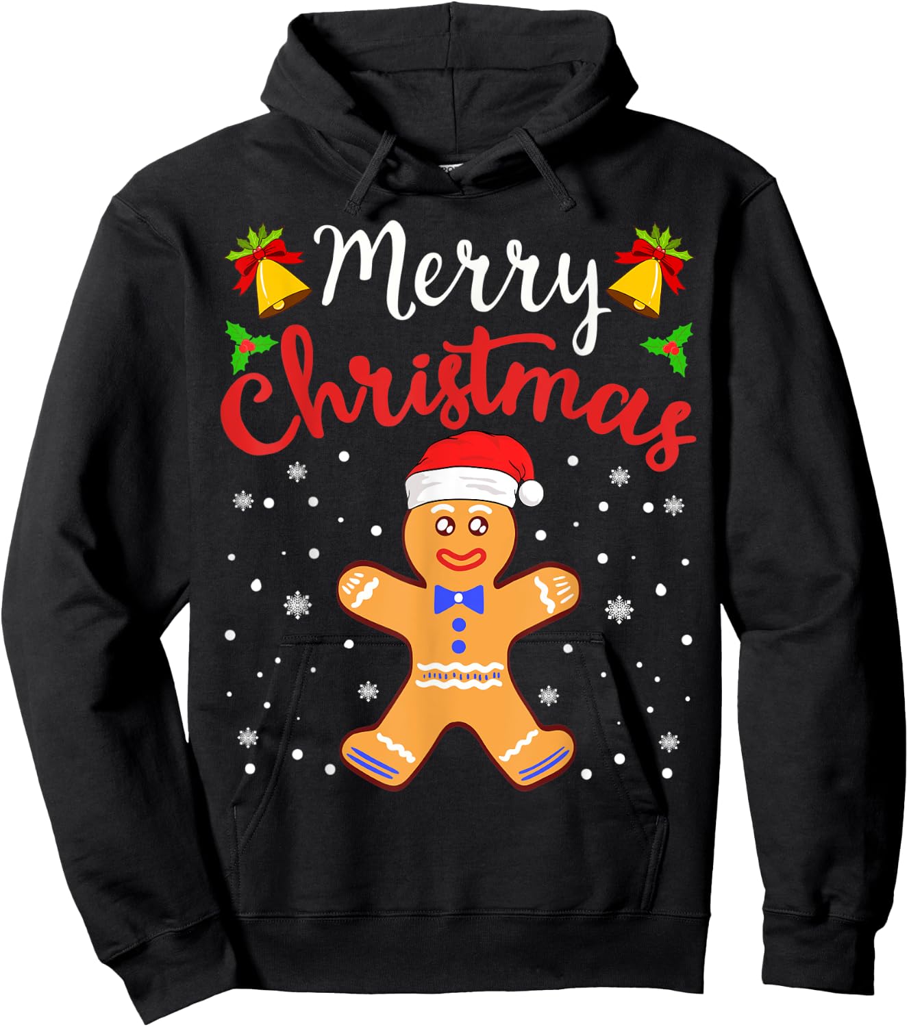 Gingerbread Cookie House Santa Collection Hoodie - Hoodie | Black