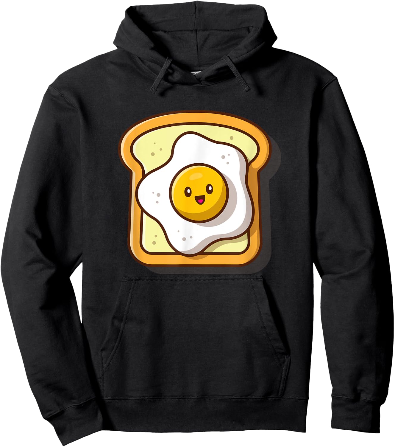 Broke Artist Cute Eggs Toast Kawaii Breakfast Foodie Hoodie - Hoodie | Black