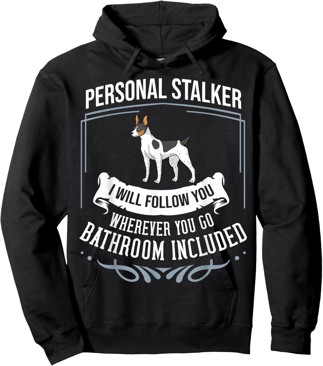 Rat Terrier Mix Mom Breeder -Adults Dog Themed Black Small Hoodie - Hoodie | Black