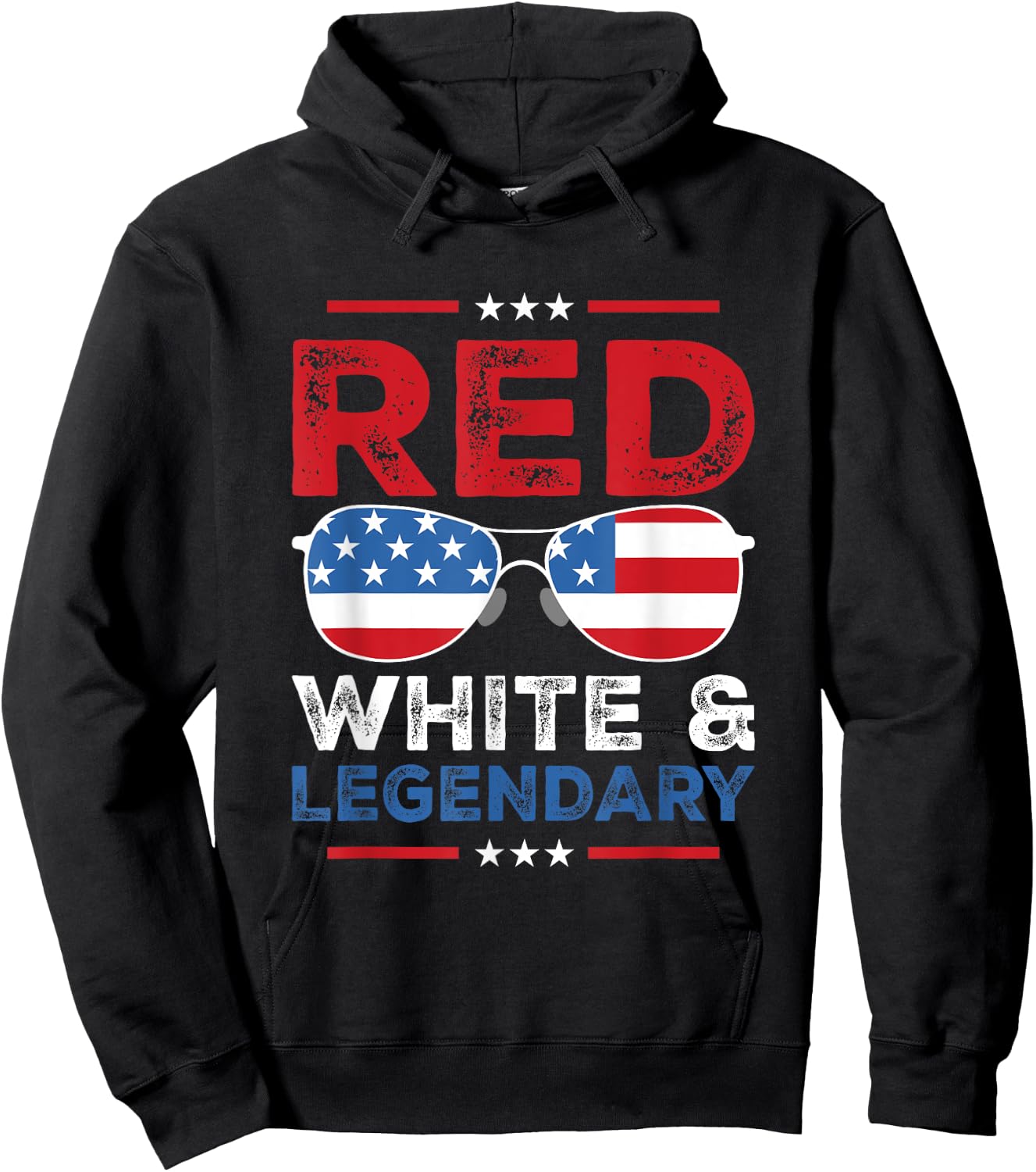 Red white legendary dad father son matching 4th July dad dad Hoodie - Hoodie | Black