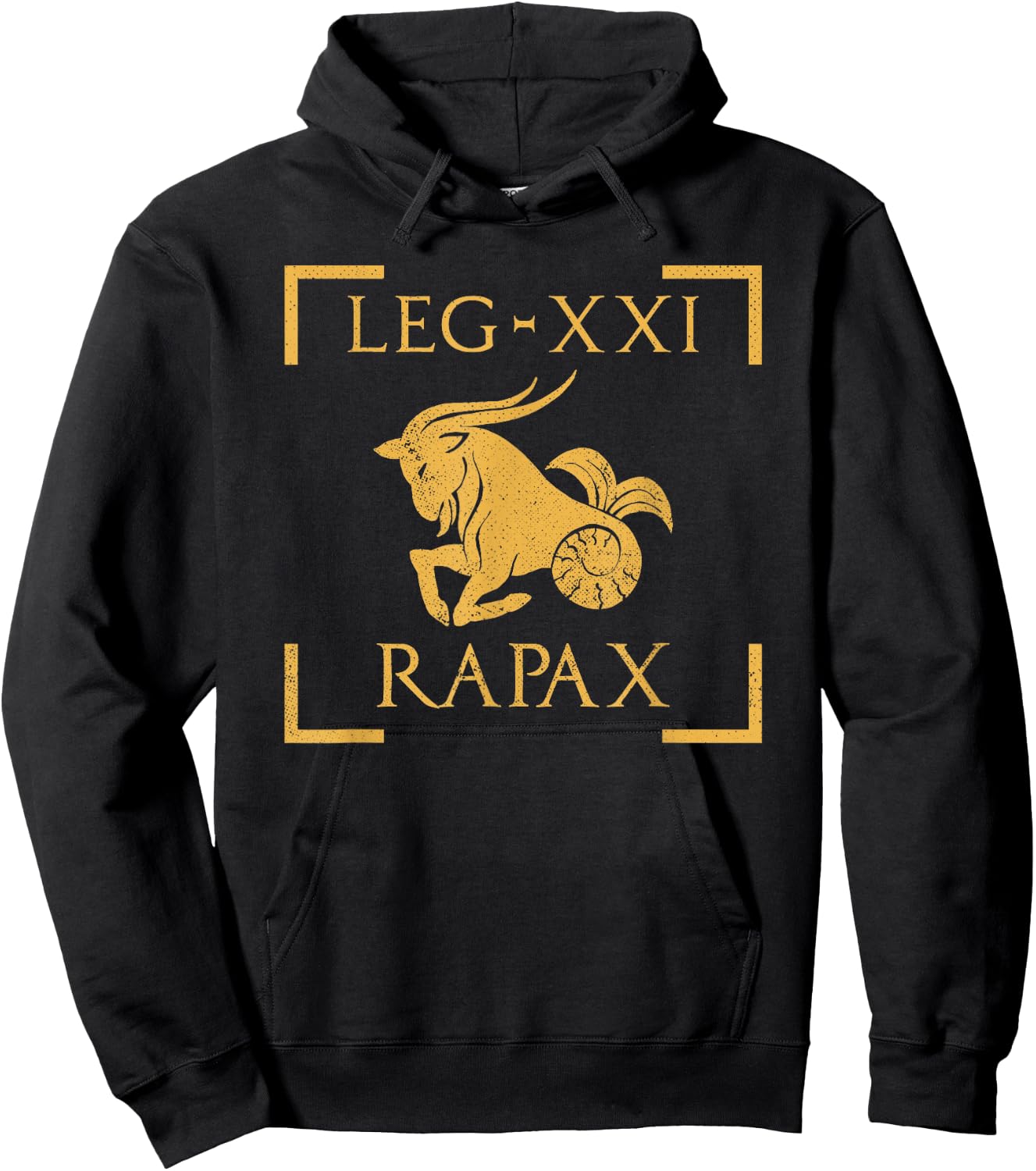 Legio XXI Rapax Capricorn Emblem Roman Legion Hoodie - Hoodie | Black