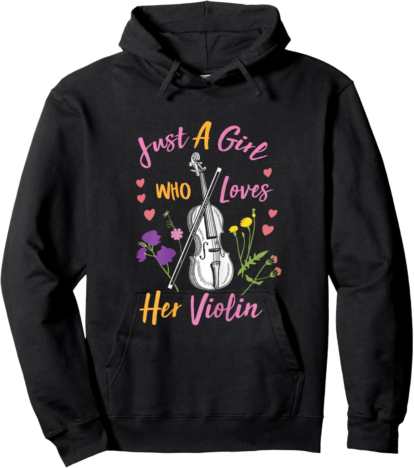 Just A Girl Who Loves Her Violin Hoodie - Hoodie | Black