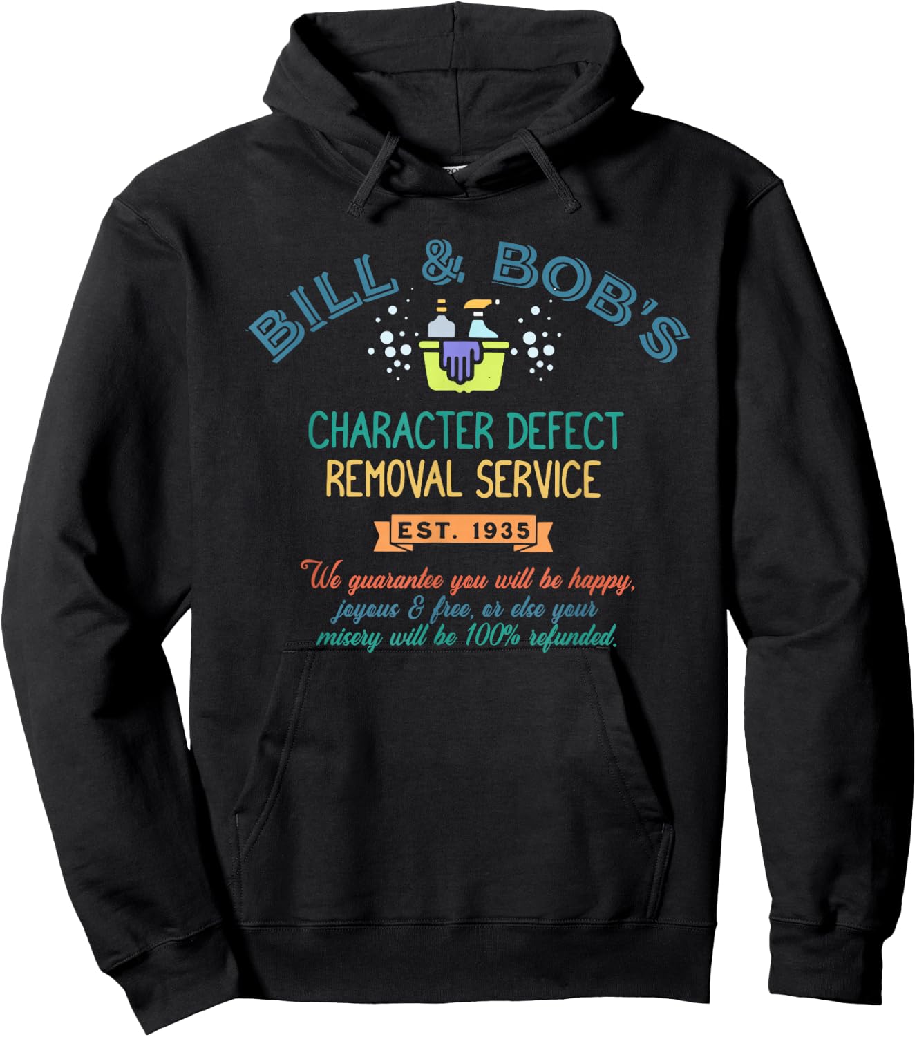 Bill & Bob's Character Defect Removal Service Vintage Hoodie - Hoodie | Black