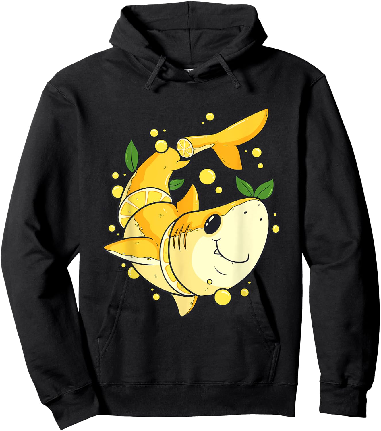 Funny Chopped Lemon Shark Word Game Shark Gift Hoodie - Hoodie | Black