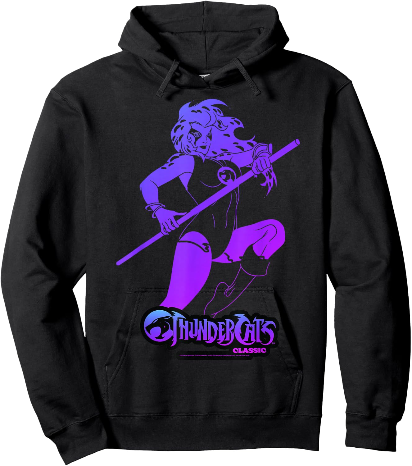 Thundercats Cheetara Gradient Portrait Small Hoodie - Hoodie | Black