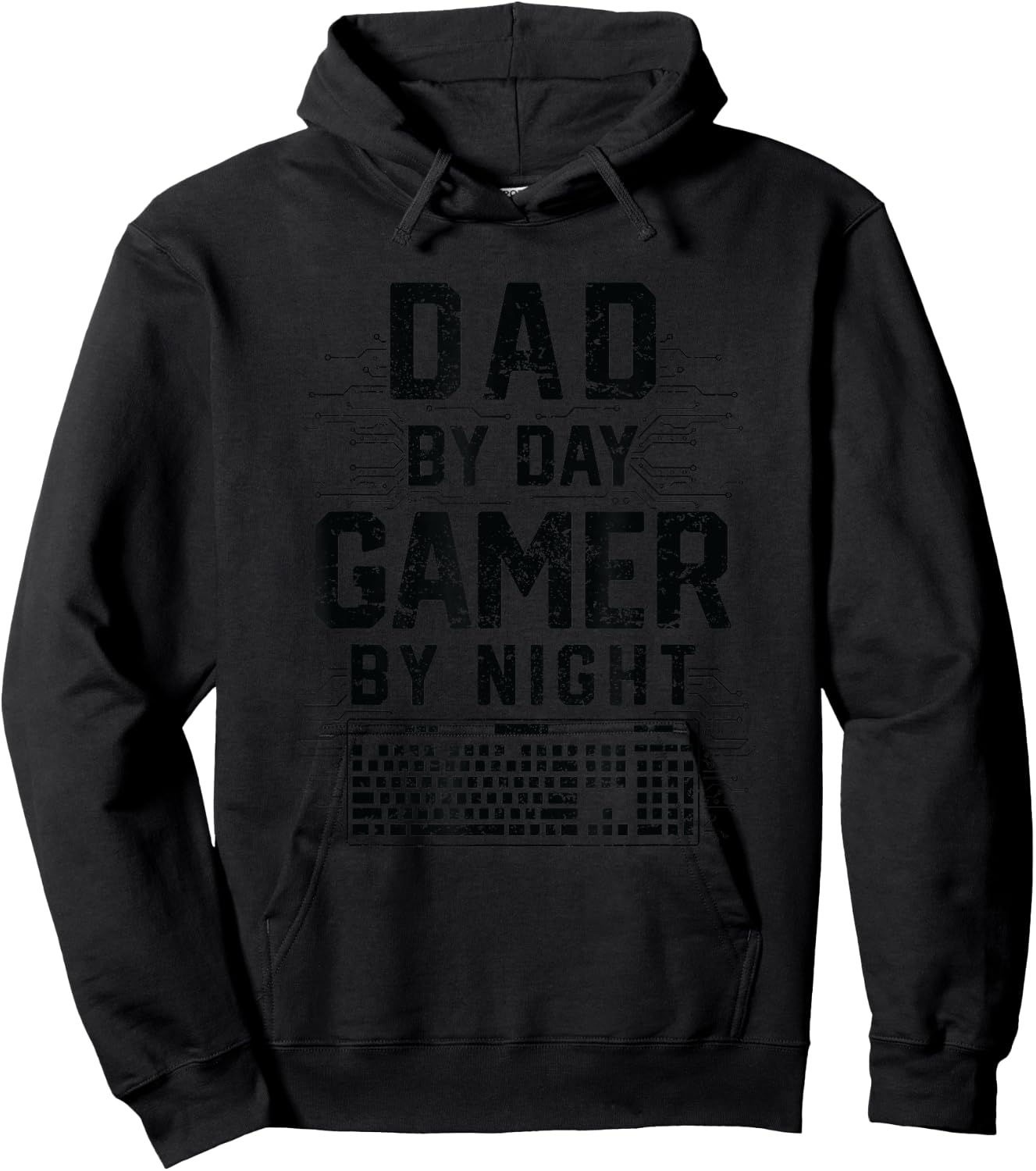 Dad By Day Gamer By Night, Funny Father's Day Gaming gift Hoodie - Hoodie | Black