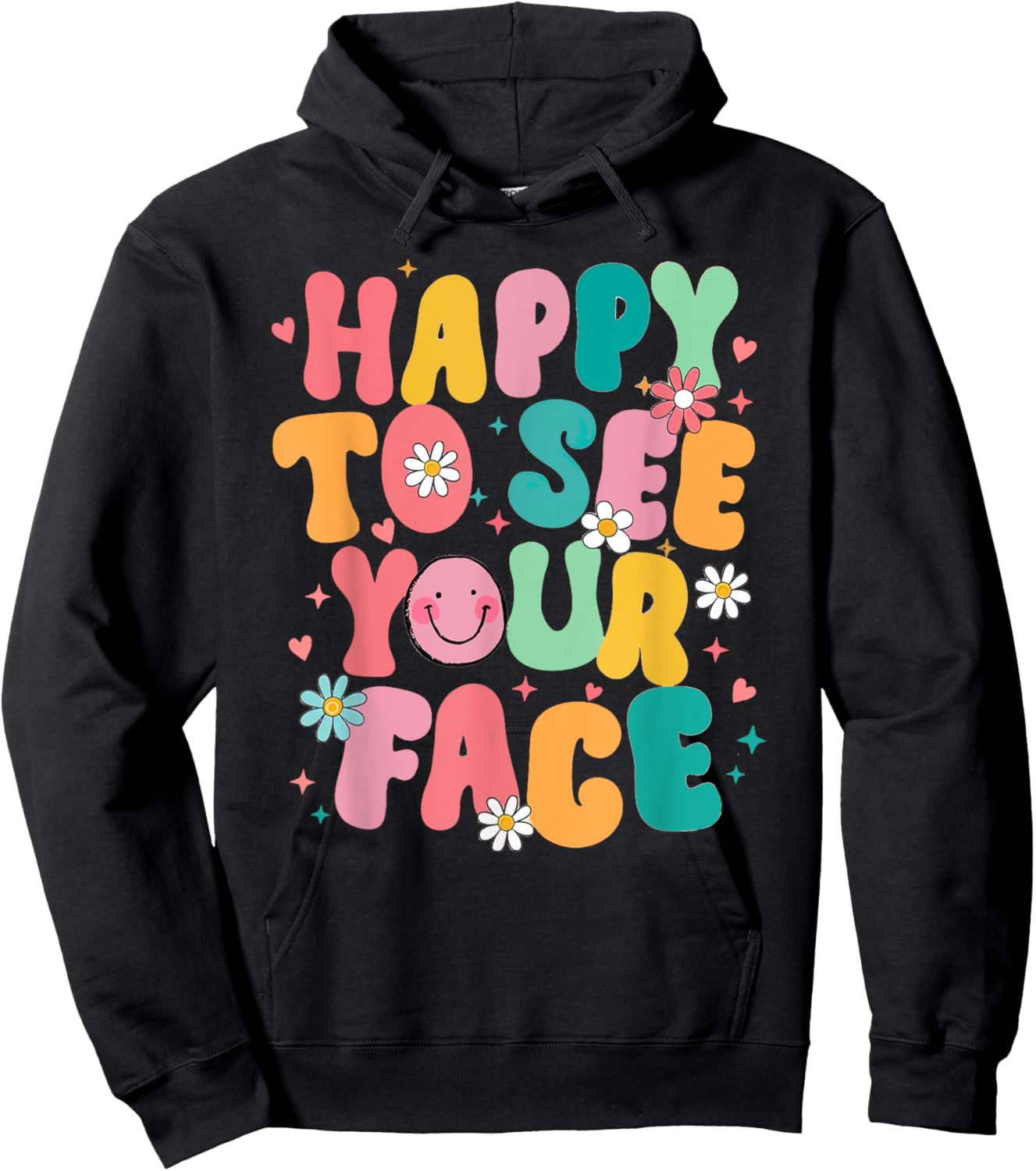 Happy To See Your Face Teacher Disco Ball Back To School Hoodie - Hoodie | Black