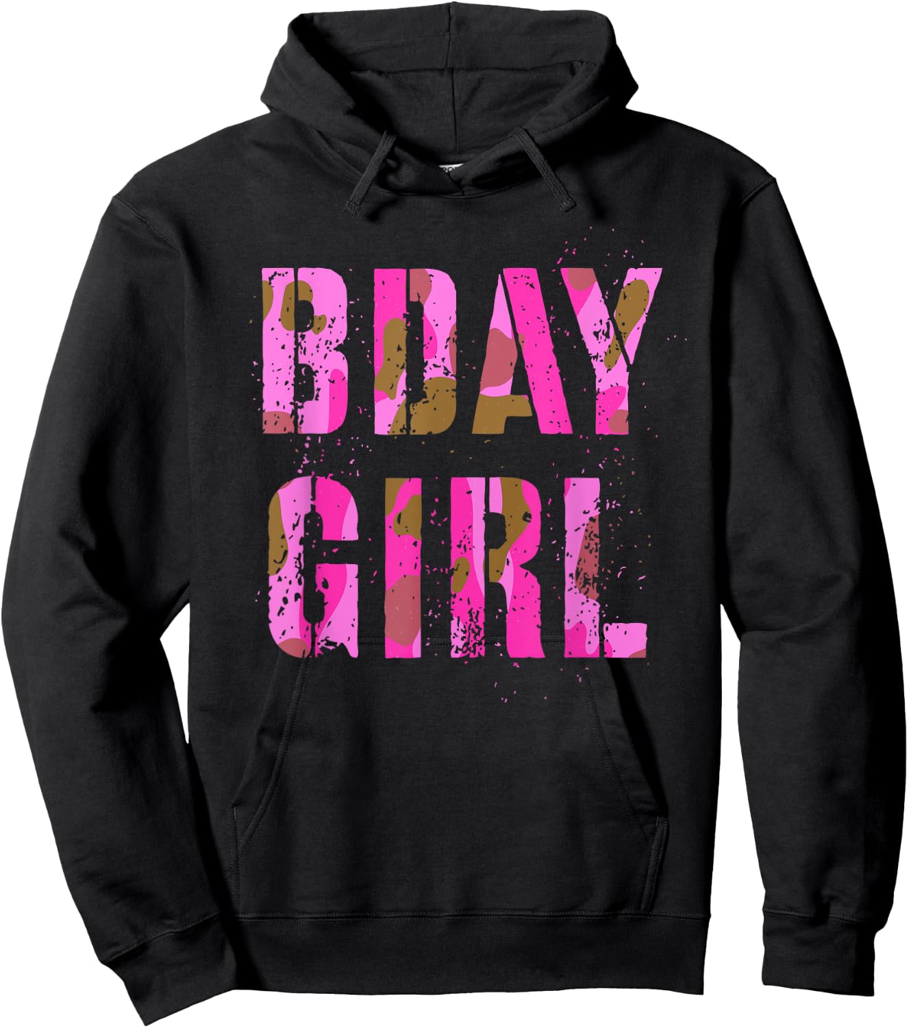 Camouflage Hunter BDAY GIRL Pink Camo Huntress Birthday Mom Hoodie - Hoodie | Black