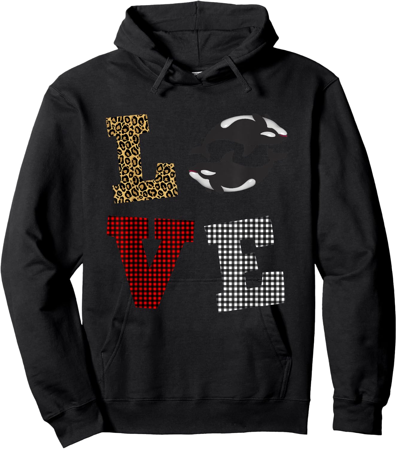 Orca Killer whale Lover Valentines day Gift kids Hoodie - Hoodie | Black