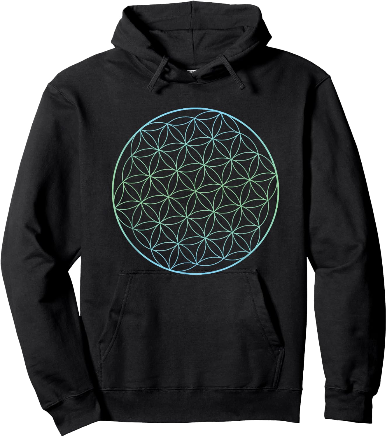Flower of Life Holy Geometry Spiritual Clothing Hoodie - Hoodie | Black