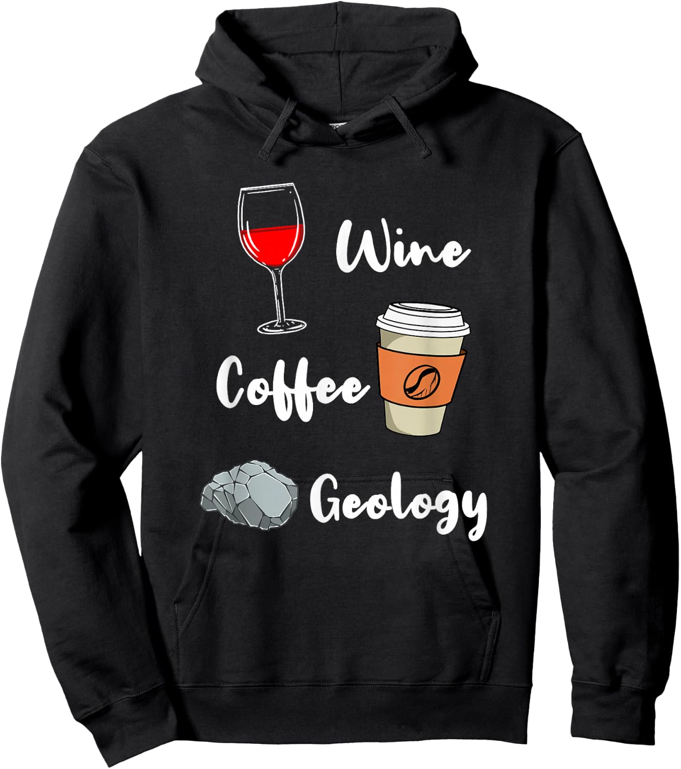 Wine Coffee Geology Hoodie - Hoodie | Black