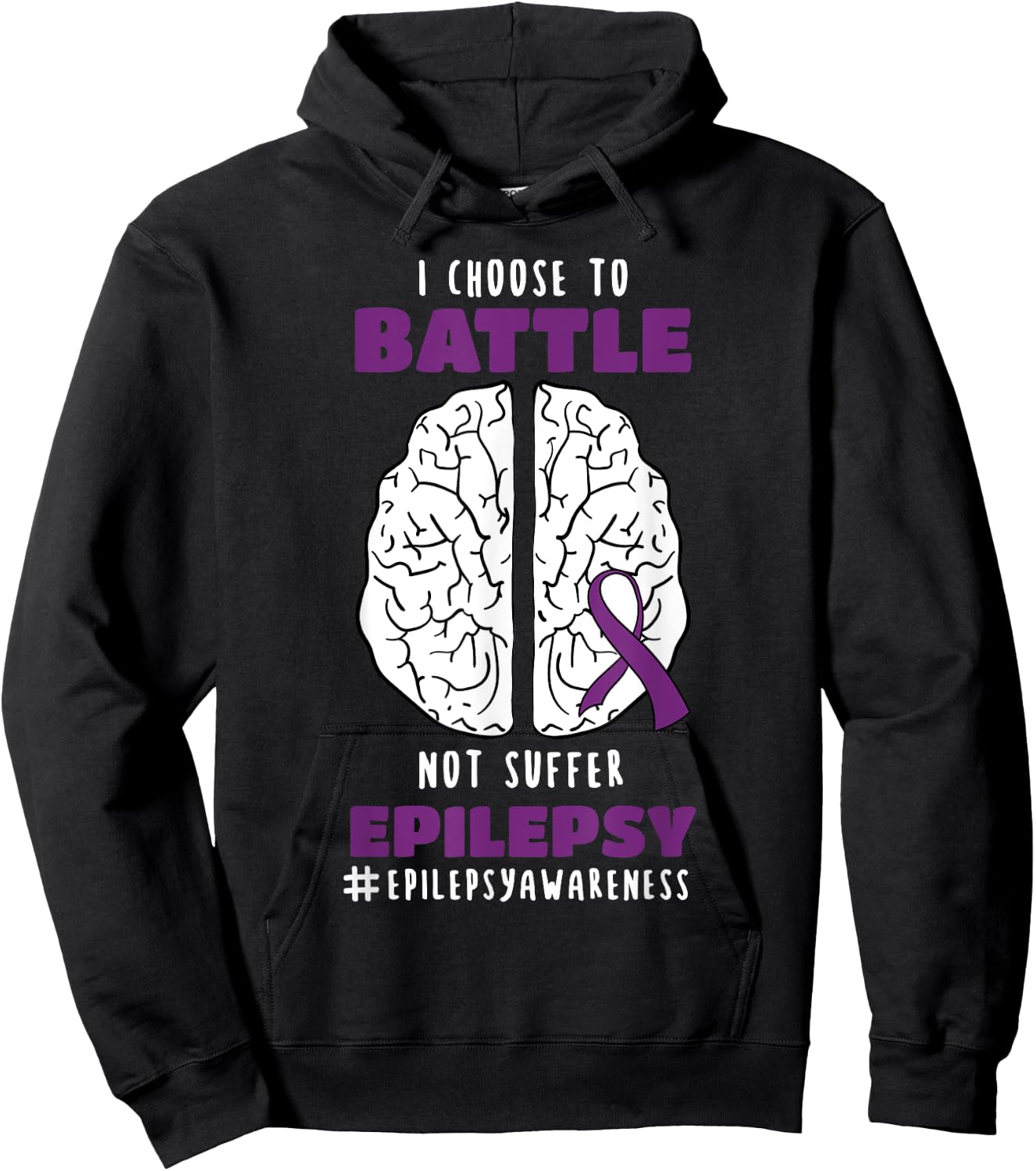 I Choose To Battle Not Suffer Epilepsy Epilepsy Hoodie - Hoodie | Black