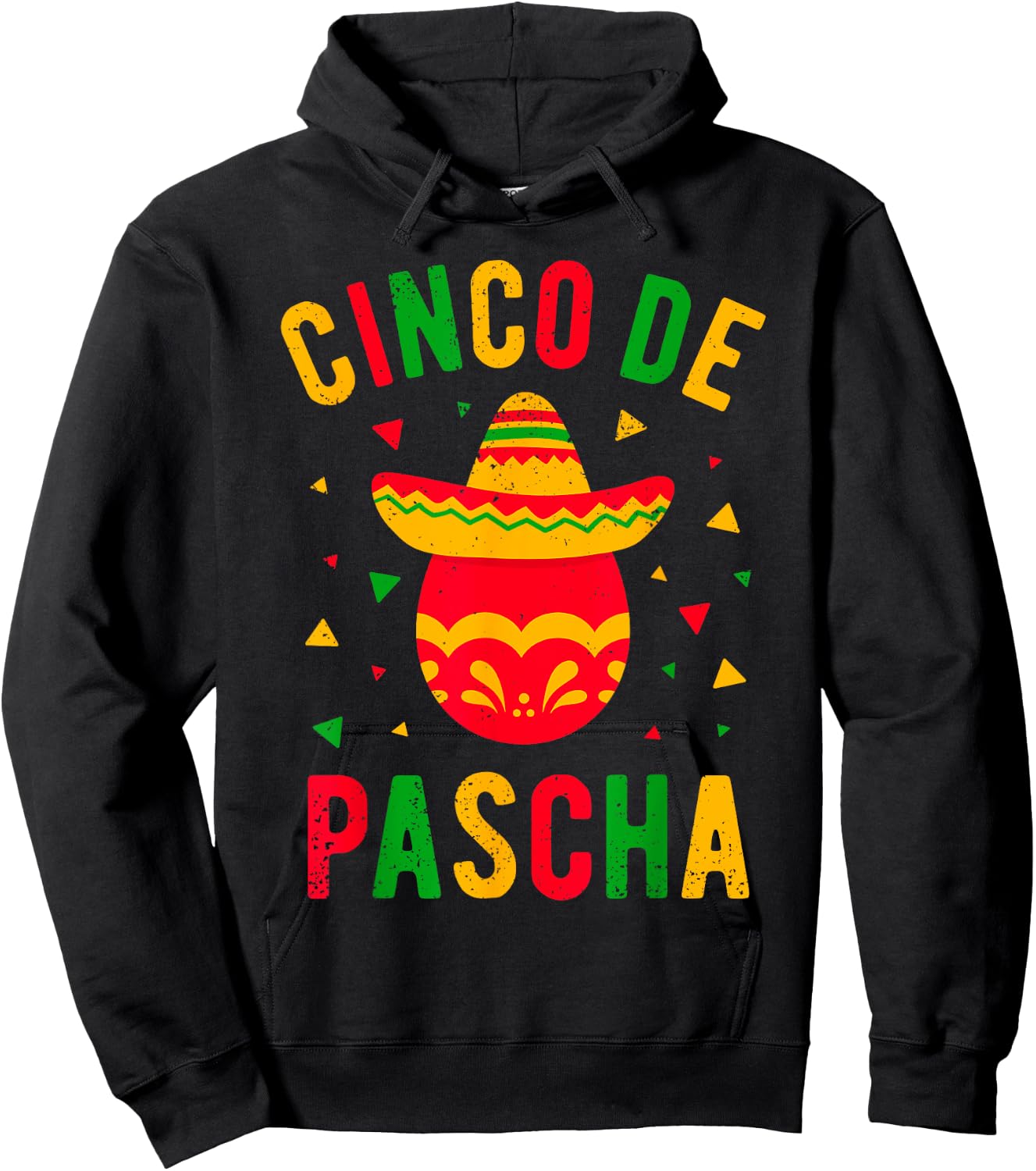 Funny Greek Orthodox Easter Egg Kalo Pascha Cinco de Mayo Hoodie - Hoodie | Black