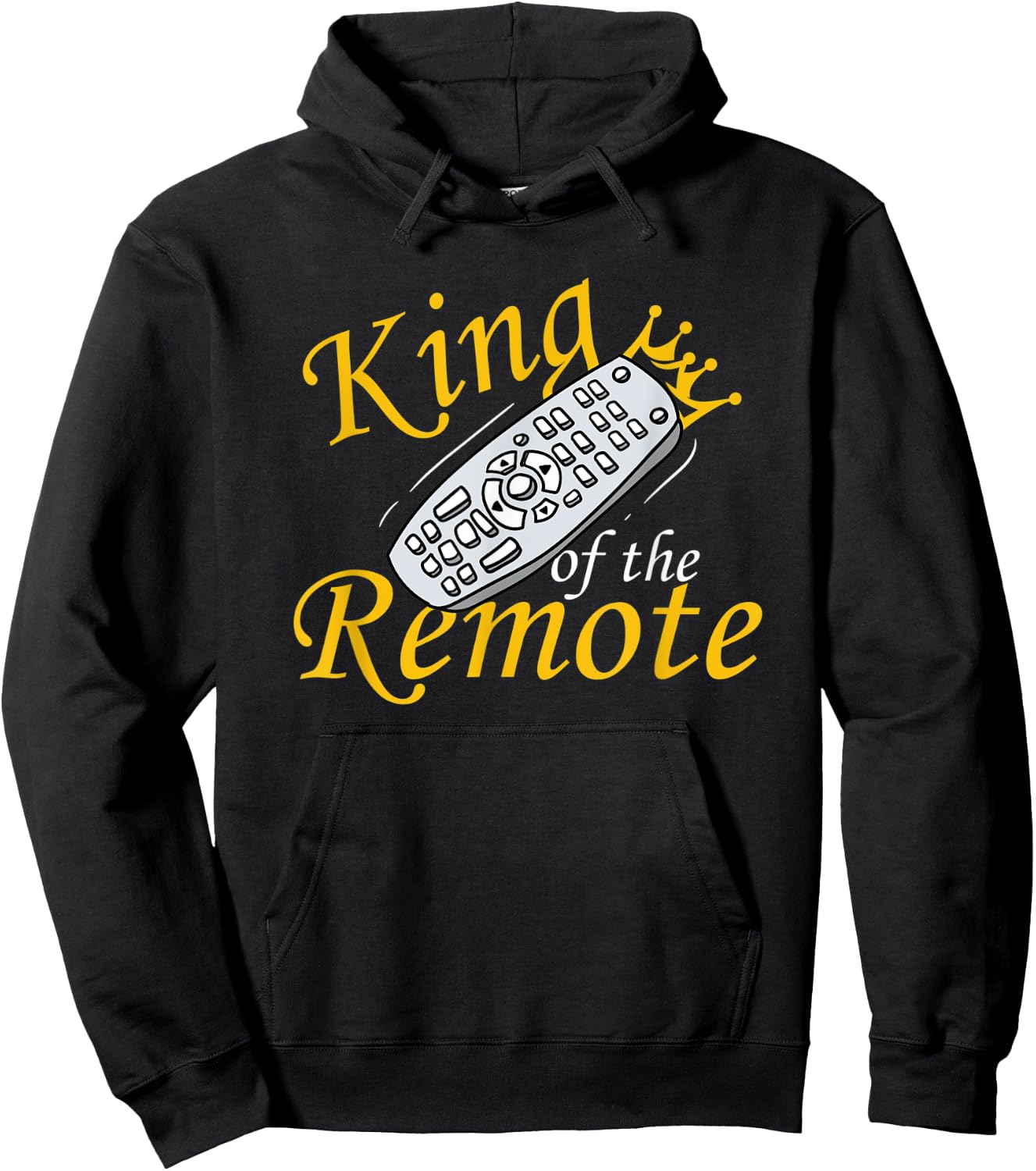 King Of The Remote TV Lazy Dad Funny Hoodie - Hoodie | Black