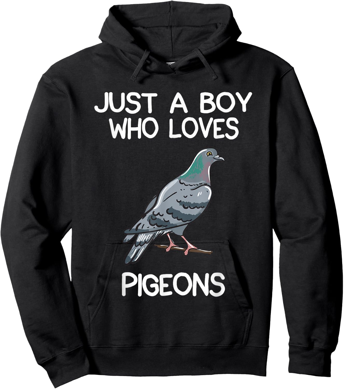 Just A Boy Who Loves Pigeons Owner Lover Gift Pigeon Love Hoodie - Hoodie | Black
