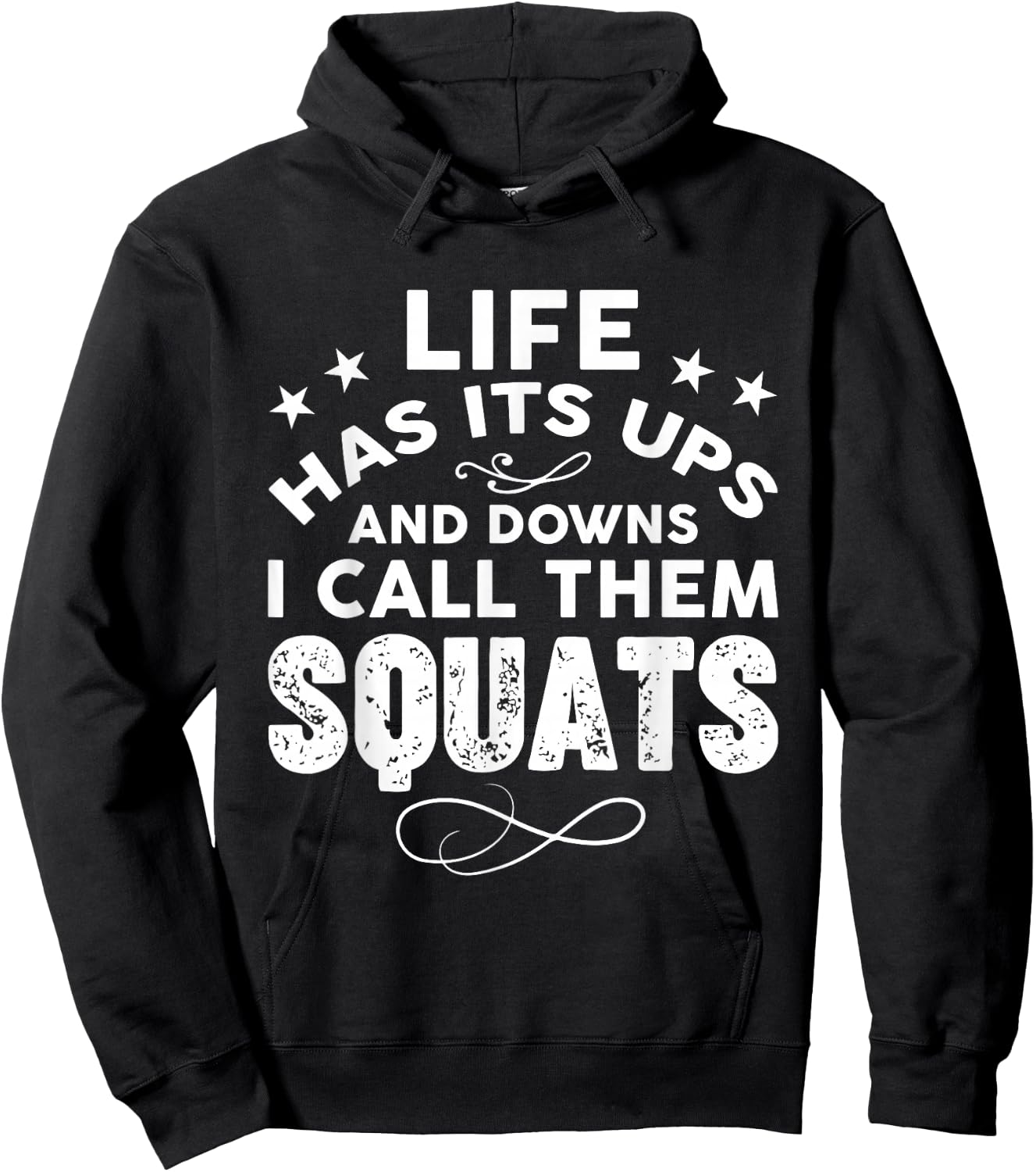 Funny Fitness Gym Workout Weights Squat Men Women Hoodie - Hoodie | Black