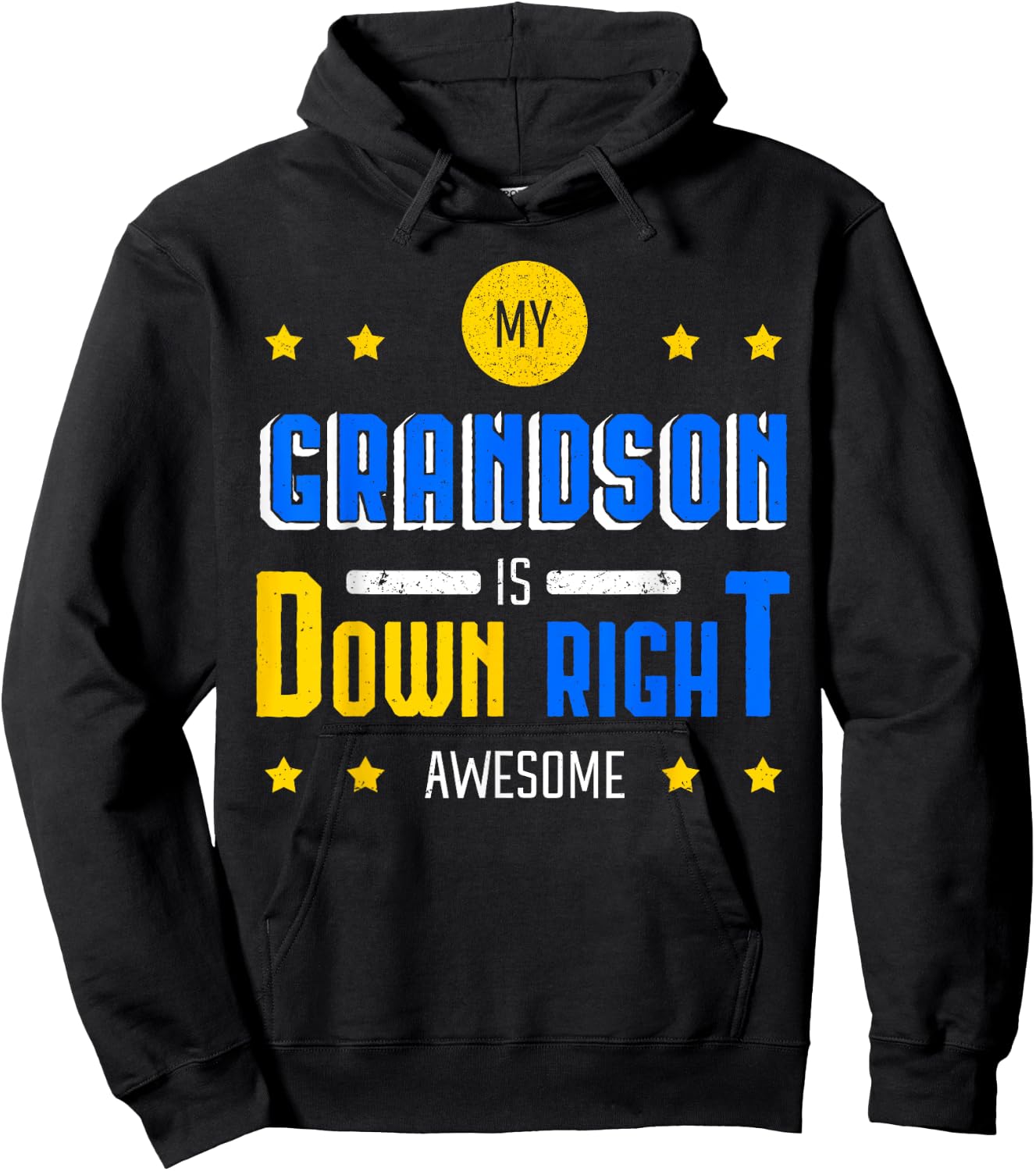 Down Syndrome Awareness Grandma Grandpa Trisonomy 21 Gift Hoodie - Hoodie | Black