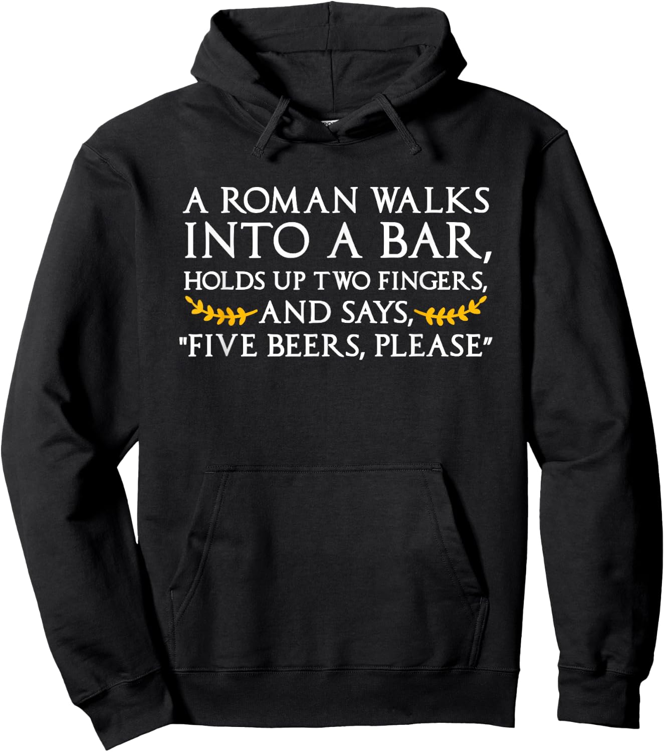 Rome History Roman Walks Into A Bar Hoodie - Hoodie | Black