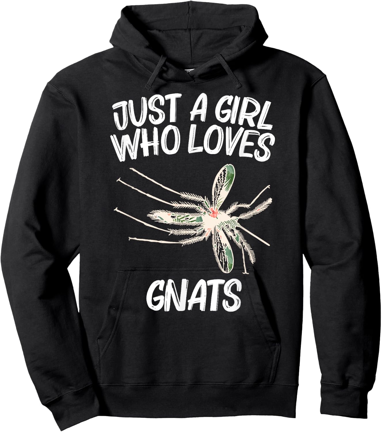 Just A Girl Who Loves Gnats Gift Dipterid Midge Hoodie - Hoodie | Black