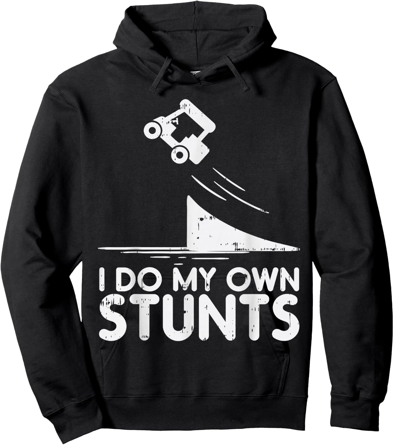 Do My Own Stunts Golf Cart Funny Broken Bone Driver Gift Hoodie - Hoodie | Black