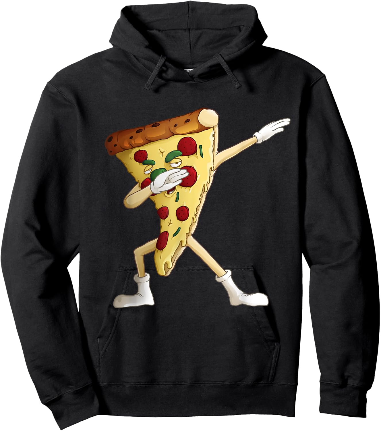 Cool Dabbing Pizza | Funny Italian Pie Hip-Hop Dancer Gift Hoodie - Hoodie | Black