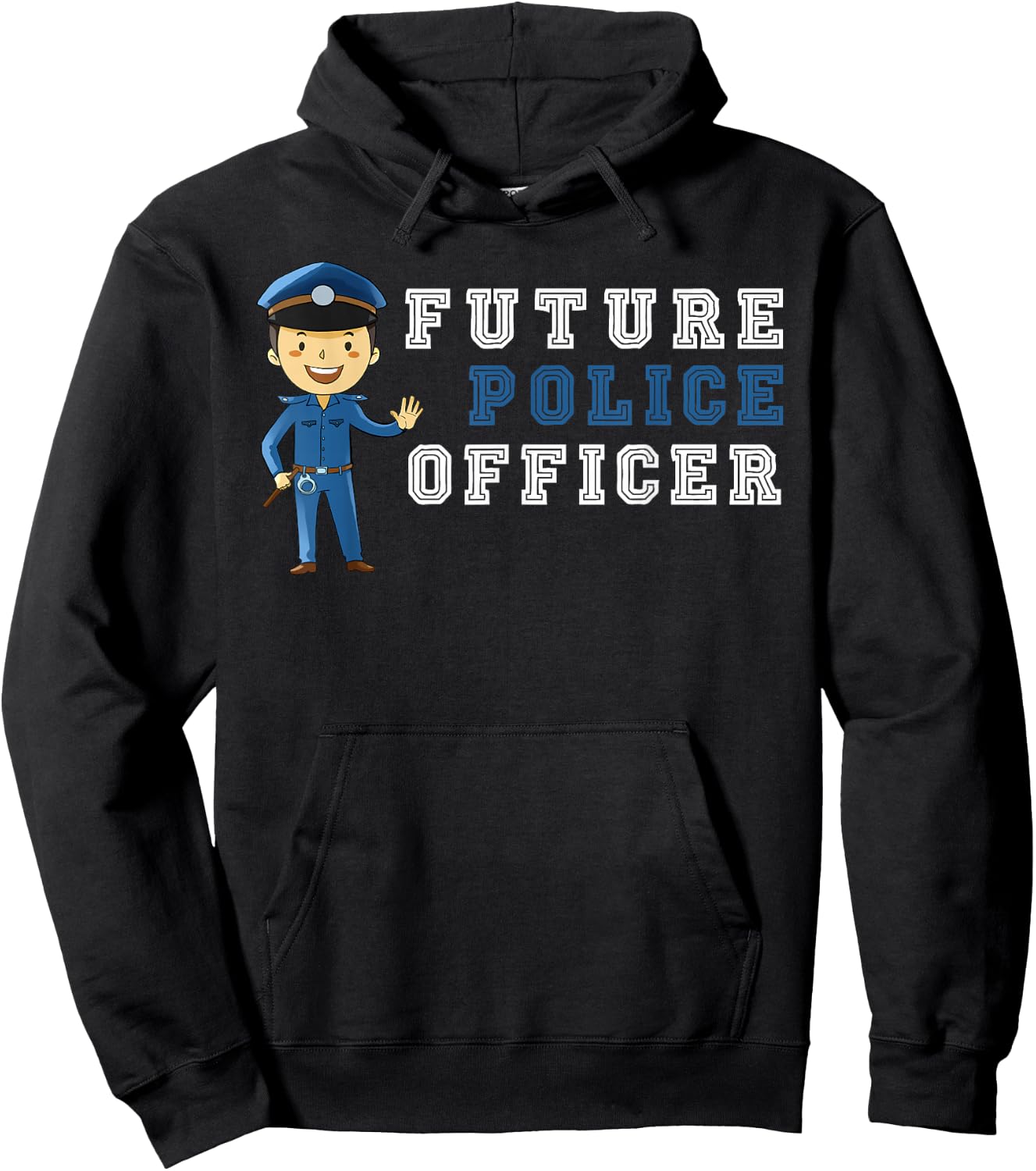 Future Police Officer Shirt Kid Child Kids Youth Gift Hoodie - Hoodie | Black