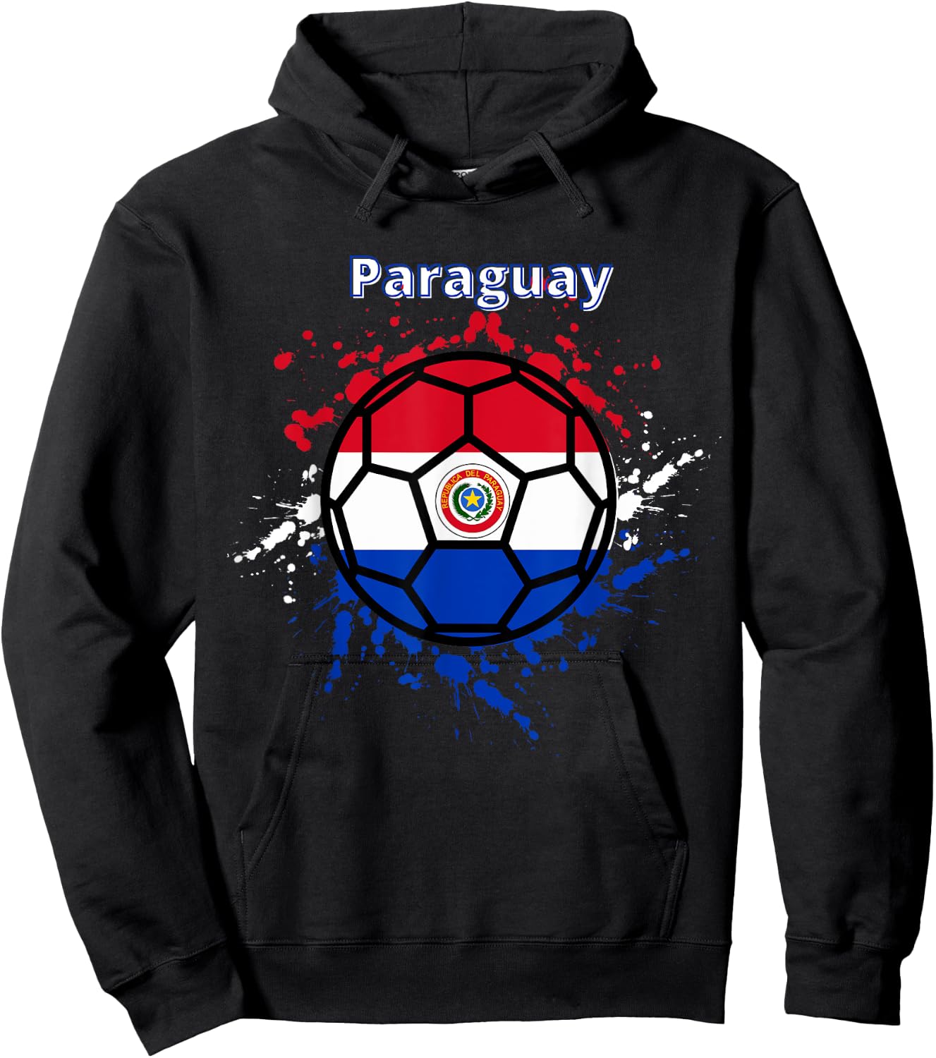 Paraguay Soccer Paraguayan Flag Futbol Fan Jersey Hoodie - Hoodie | Black