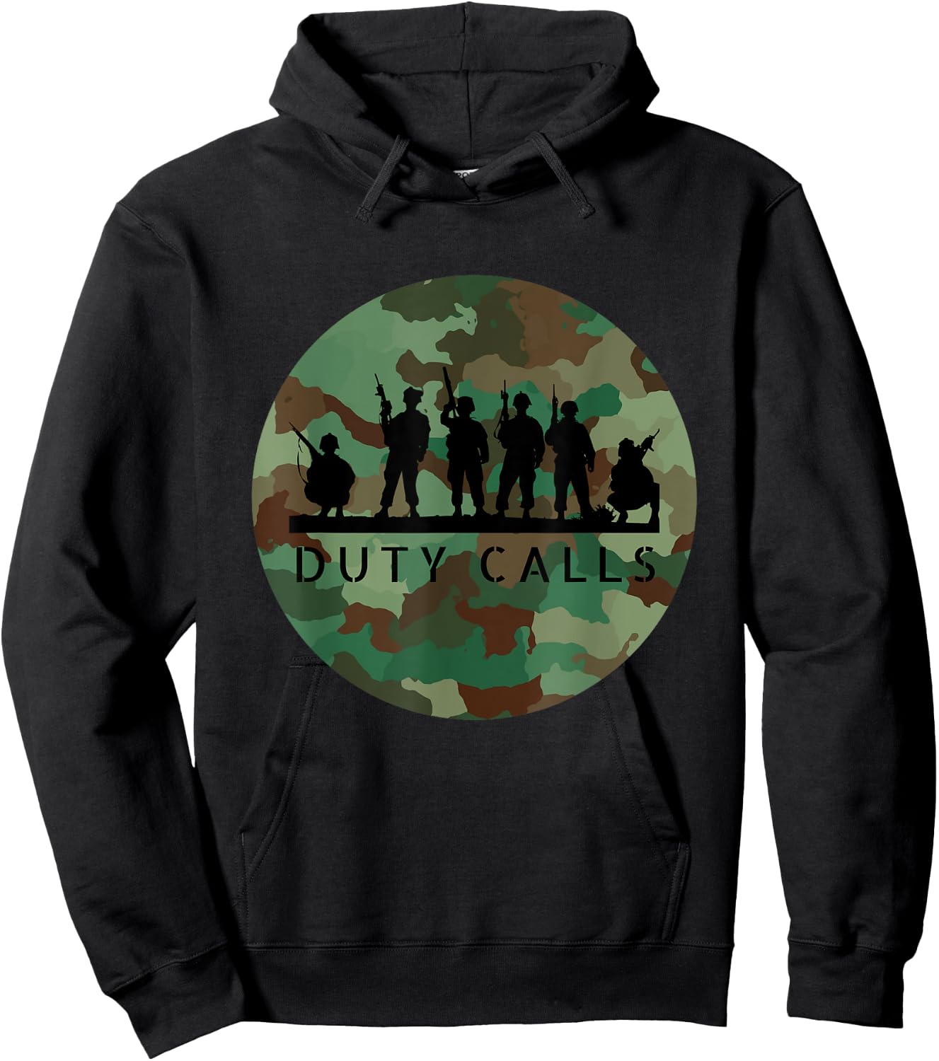 Duty Calls Cool Camouflage Soldier Figurines Hoodie - Hoodie | Black