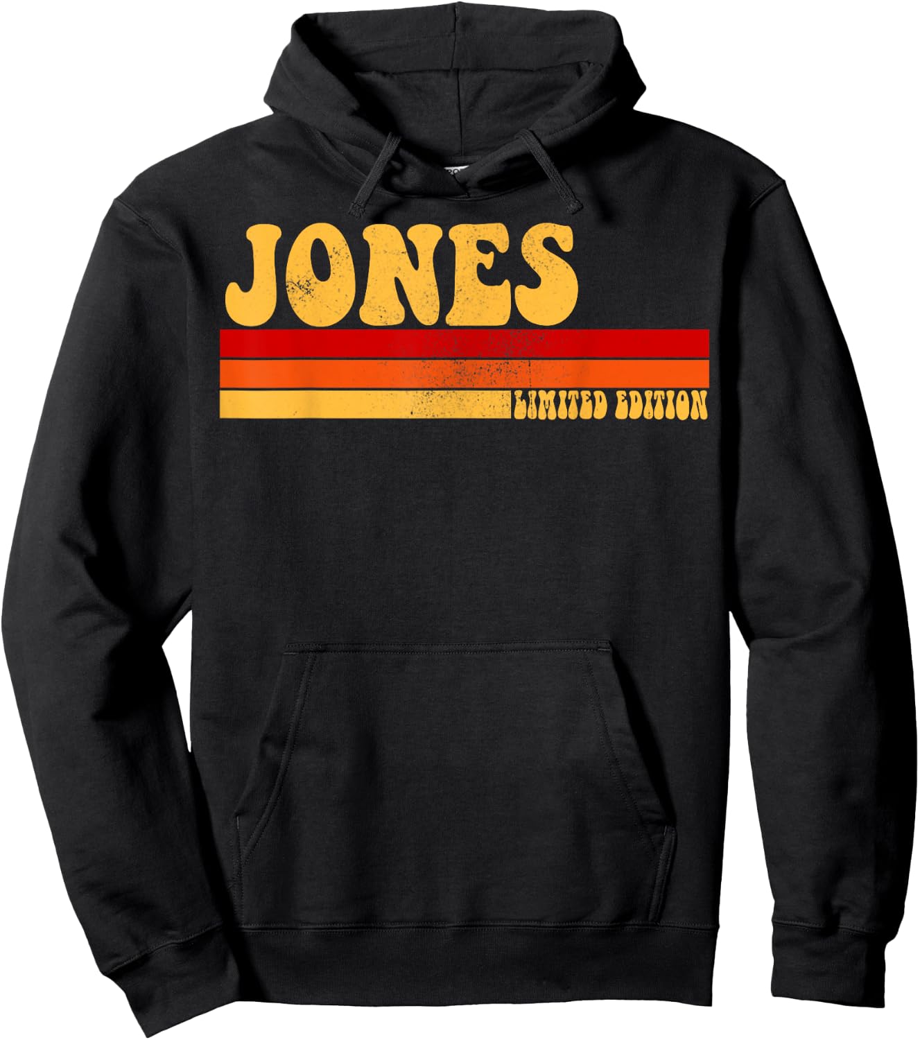 JONES Name Personalized Idea Men Retro Vintage JONES Hoodie - Hoodie | Black