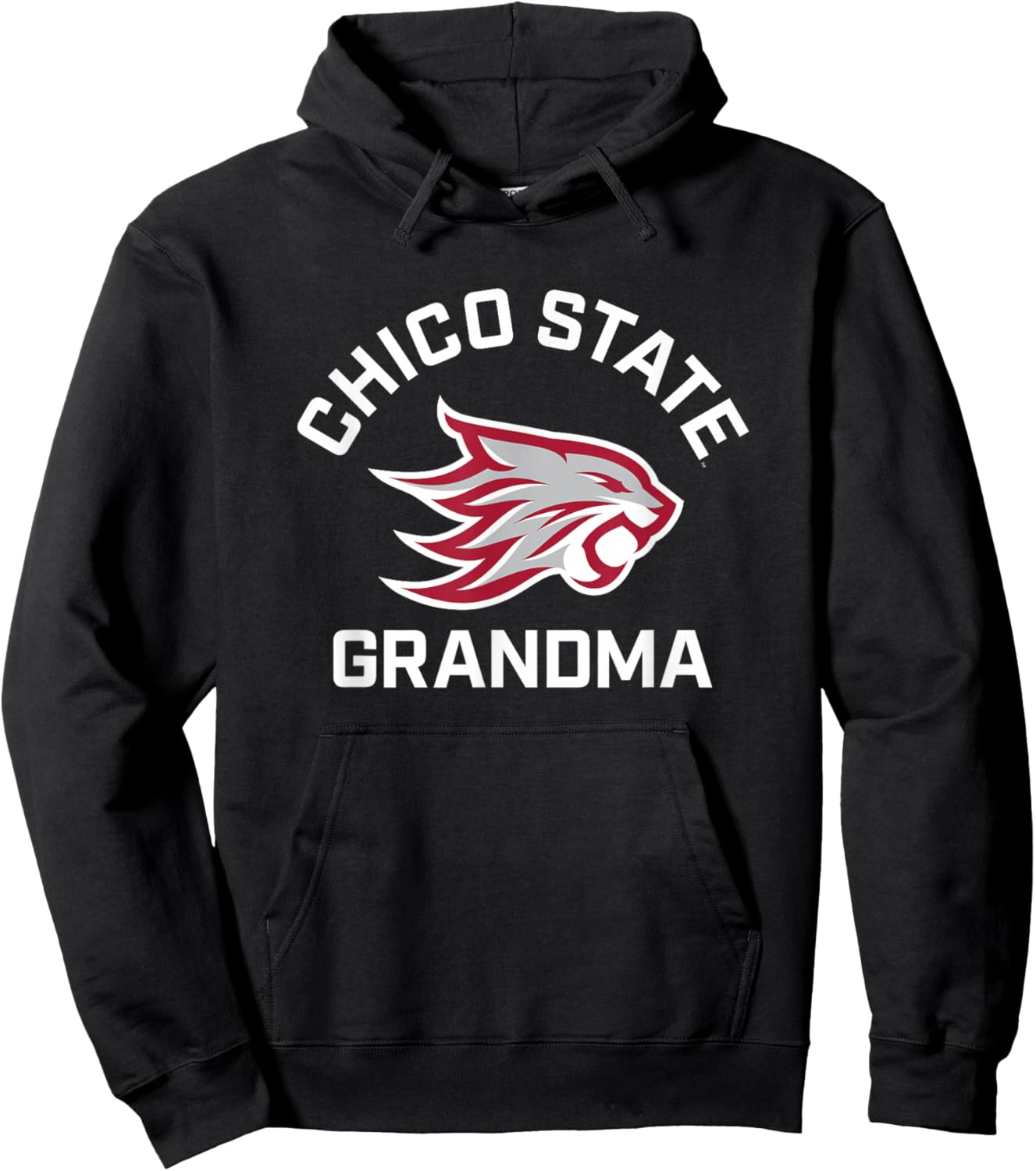Chico State Wildcats Arched Grandma Hoodie - Hoodie | Black
