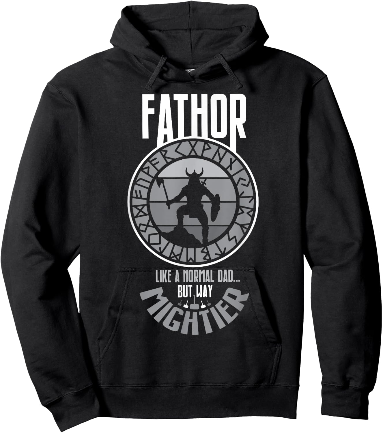 Fathor Viking Dad Father's Day Hoodie - Hoodie | Black