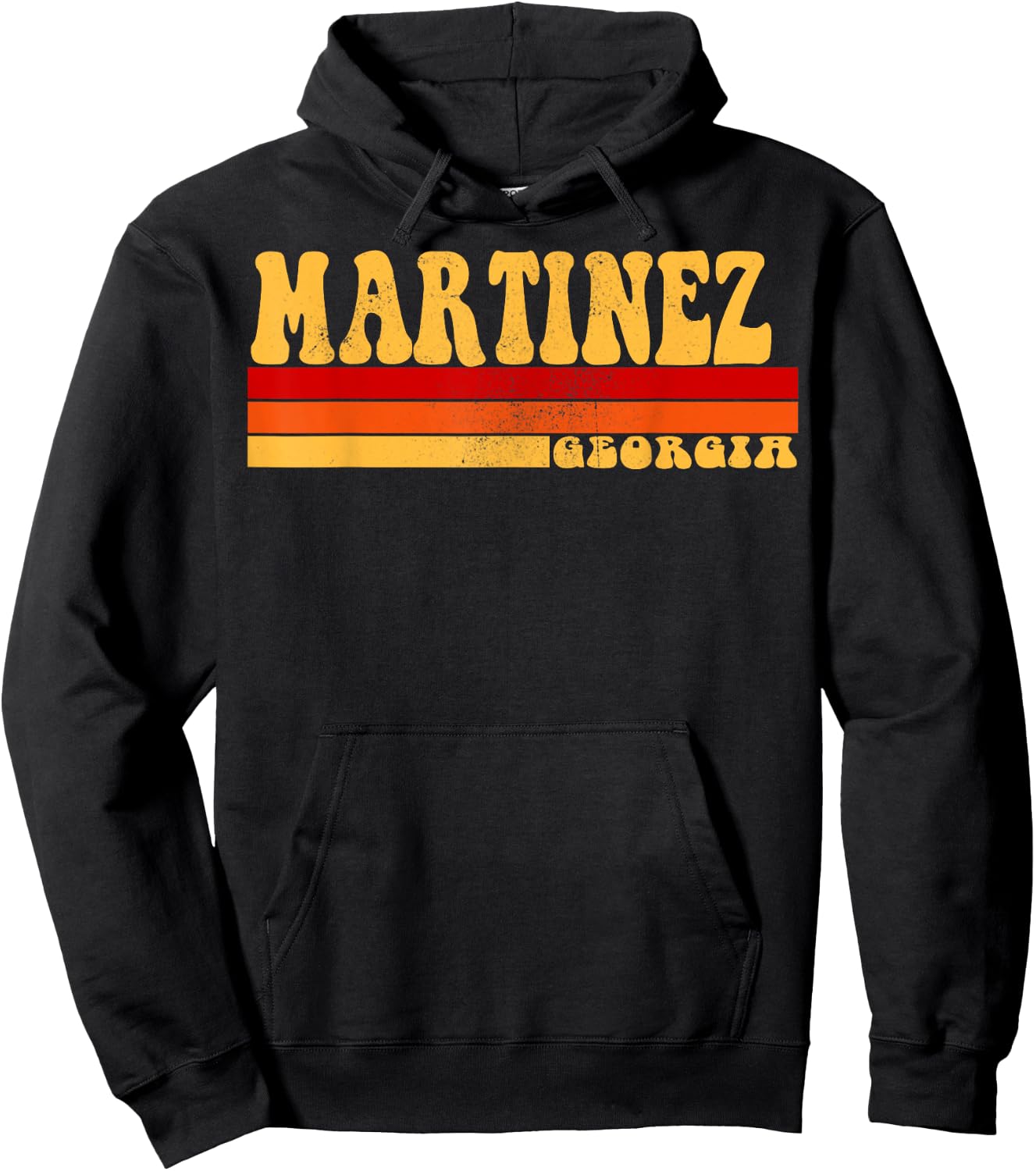 MARTINEZ Georgia City Vintage Roots Retro Design 70s 80s Hoodie - Hoodie | Black