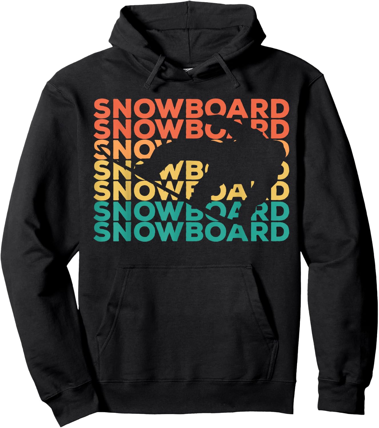 Retro Vintage Snowboarding Gift Snowboarders Hoodie - Hoodie | Black