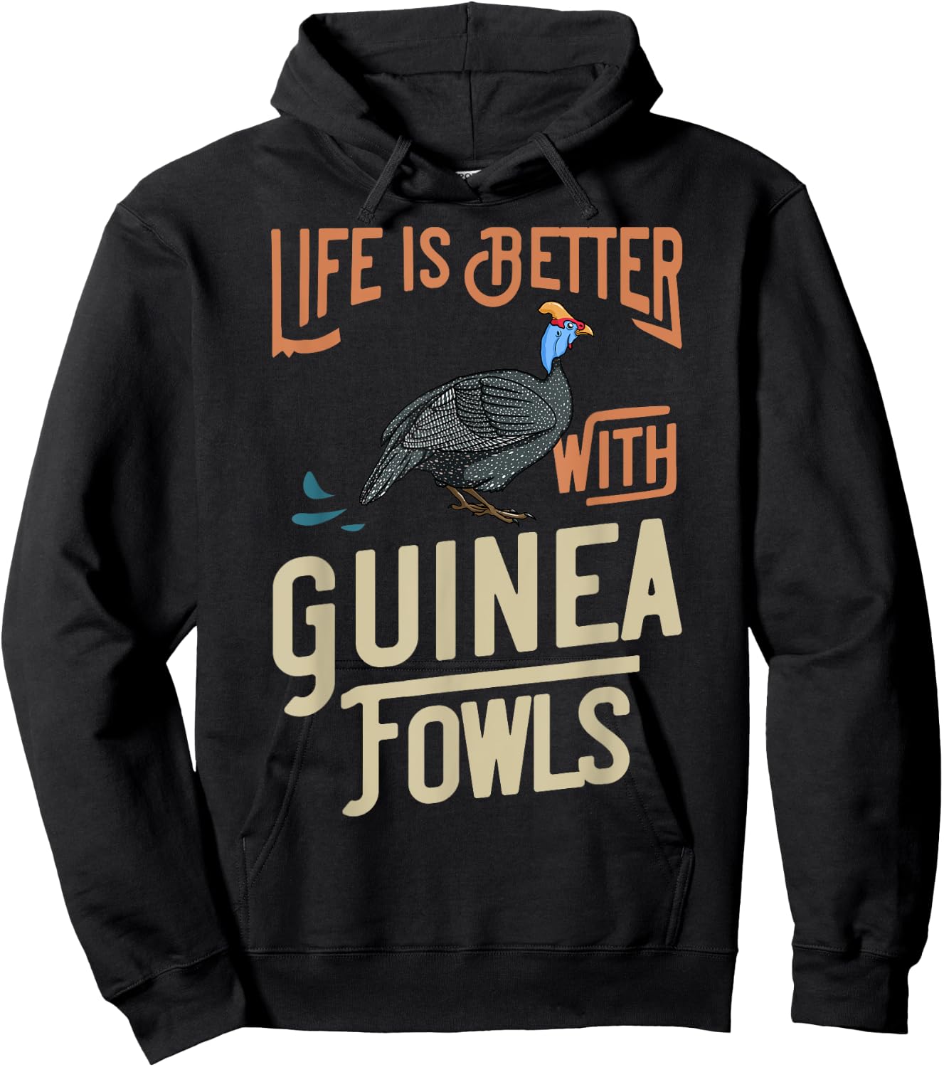Guinea Fowl Gift Chicken Hen Farmer Hoodie - Hoodie | Black