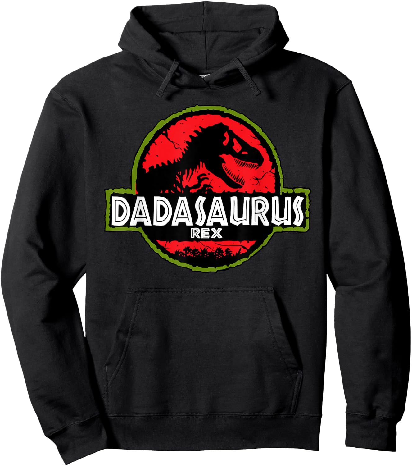 Dadasaurus Dinosaur Rex Father Day For Dad Funny Gift Hoodie - Hoodie | Black
