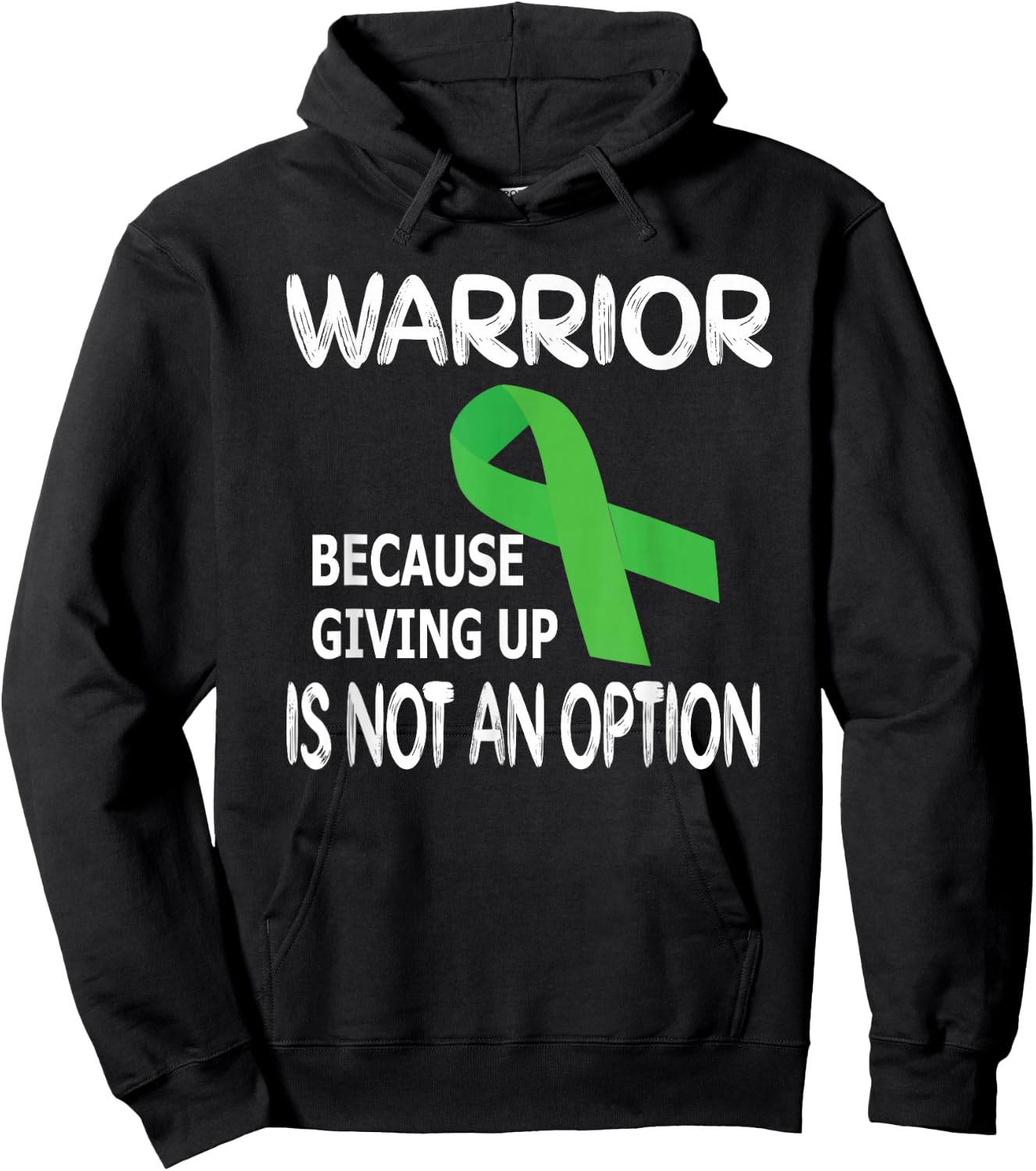 Traumatic Brain Injury Warrior | Green Ribbon TBI Month Hoodie - Hoodie | Black