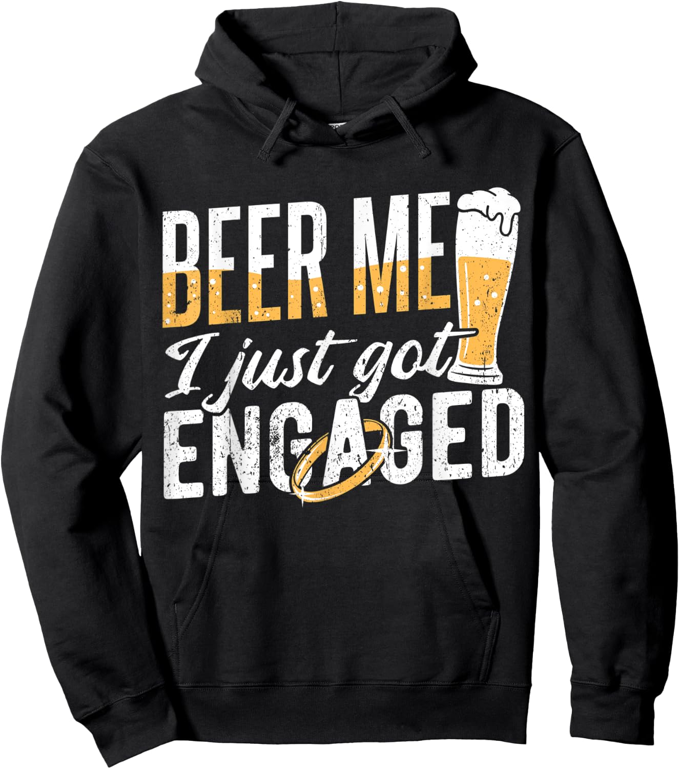 Beer me I just got engaged - groom party bridal Hoodie - Hoodie | Black