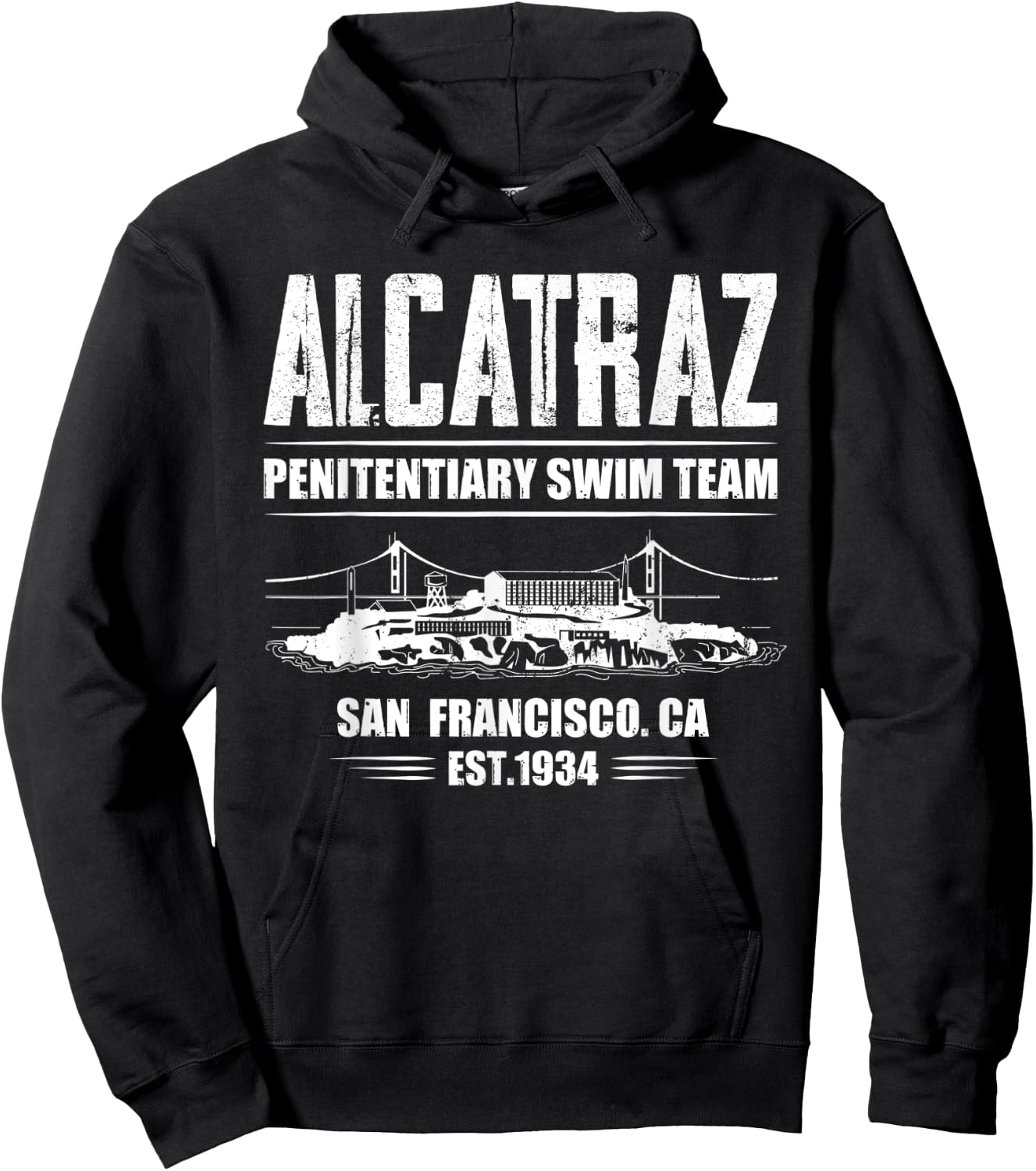 Alcatraz Penitentiary Swim Team Hoodie - Hoodie | Black