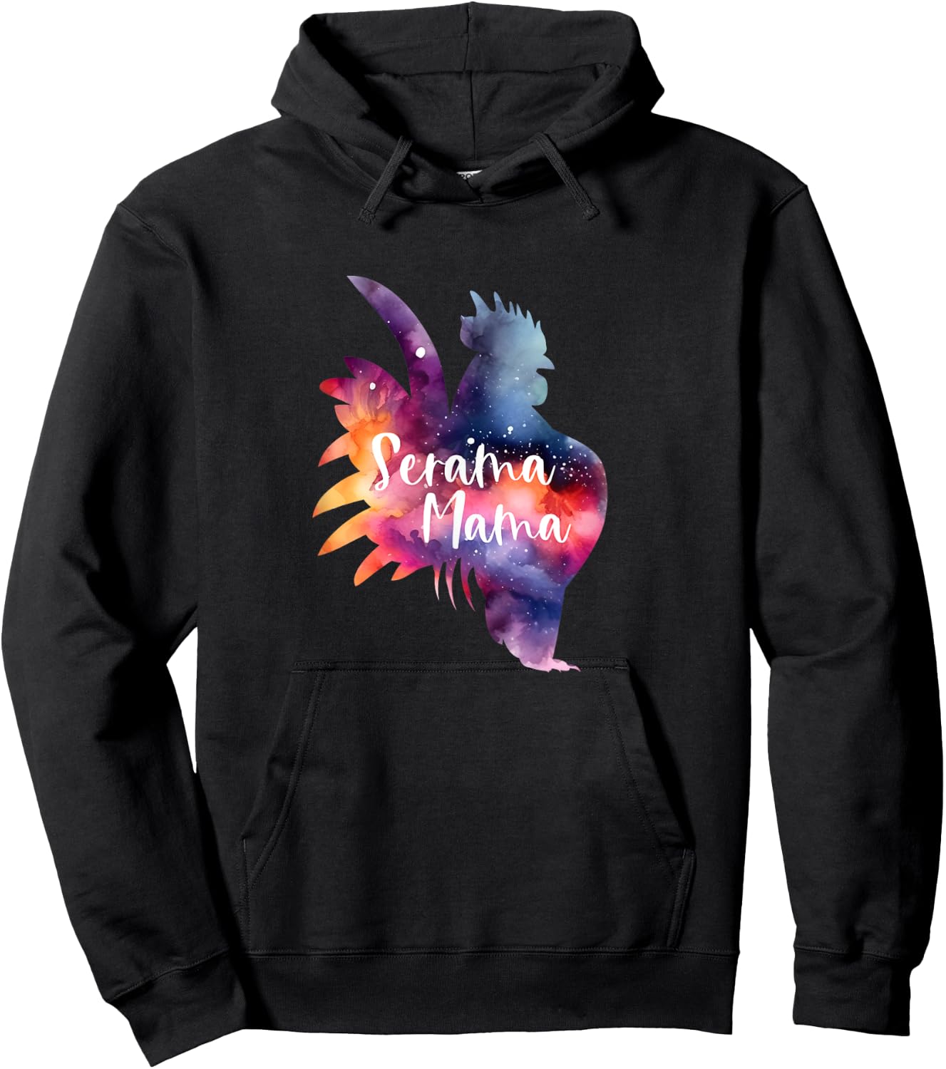 American Serama Mama Show Chicken Hen Rooster Tiny Hoodie - Hoodie | Black