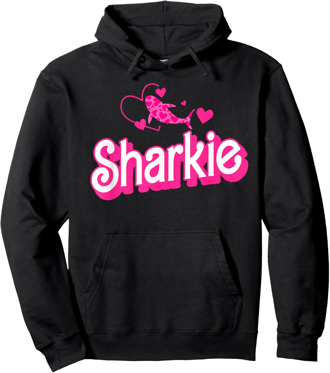 Cute Shark Kids Funny Shark Hoodie - Hoodie | Black
