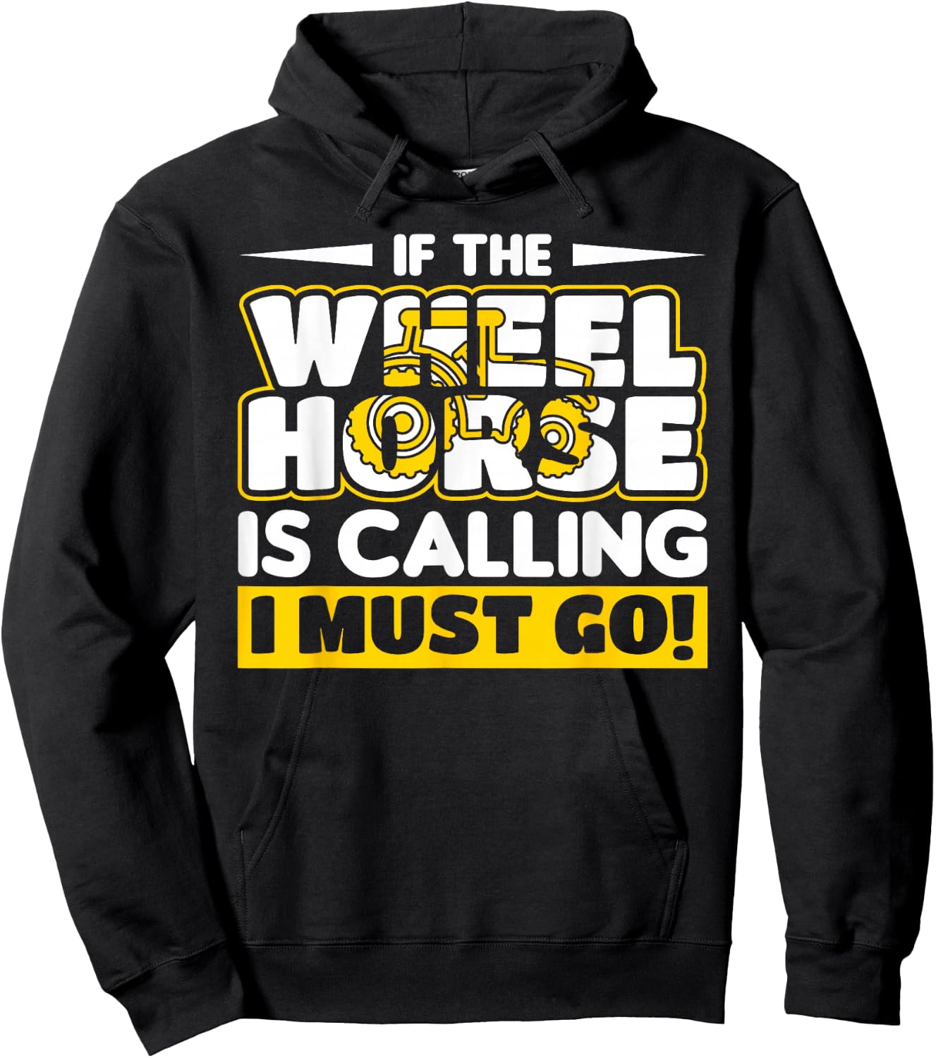 Farmer Wheel Horse Farming Gift Hoodie - Hoodie | Black