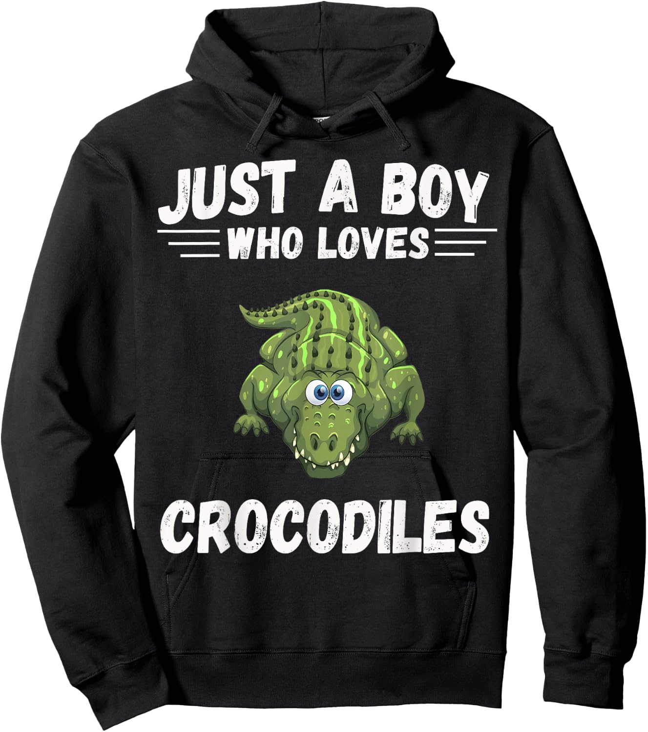 Just A Boy Who Loves Alligator Crocodiles Cute Hoodie - Hoodie | Black